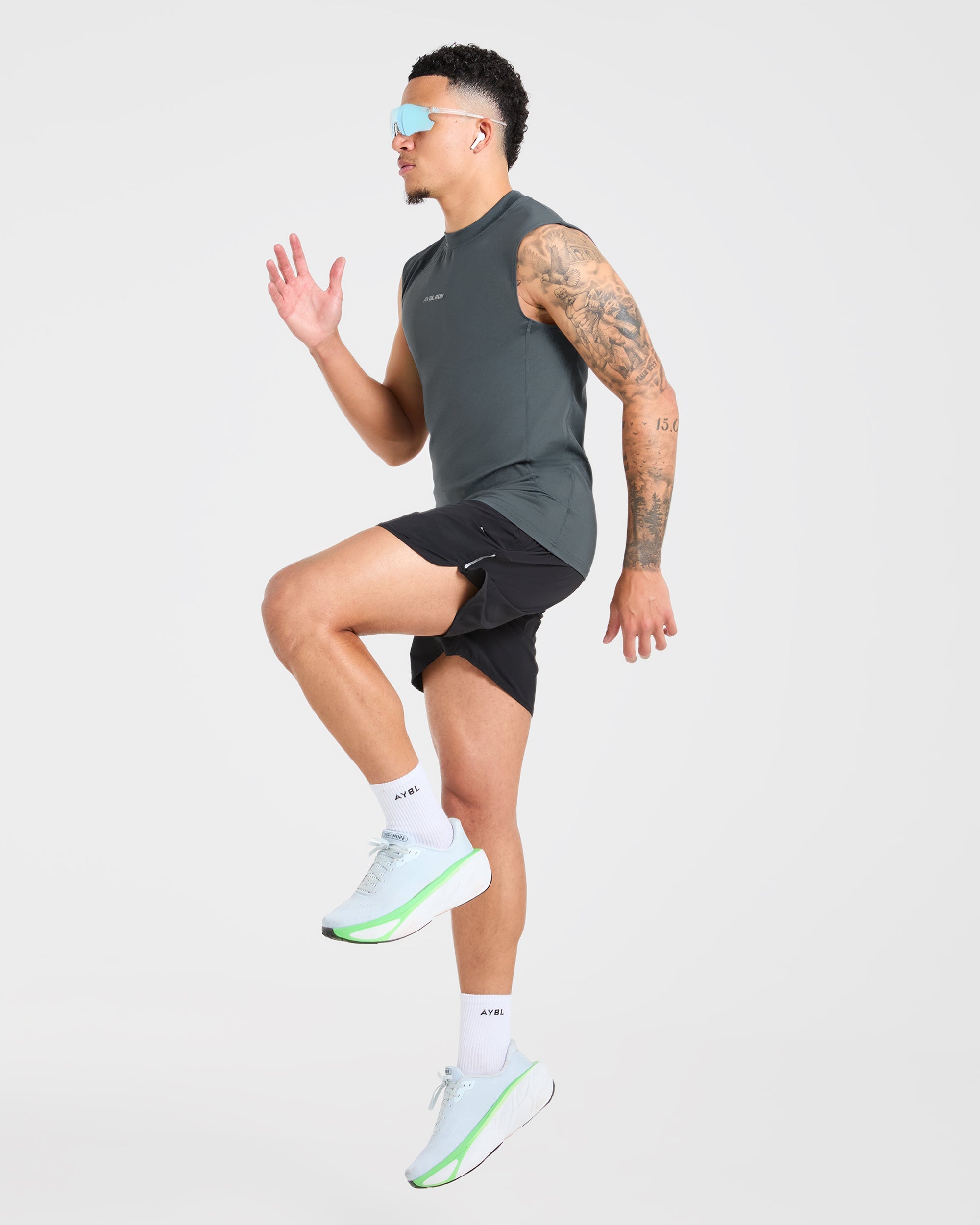 Run Slim Tank - Slate Blue