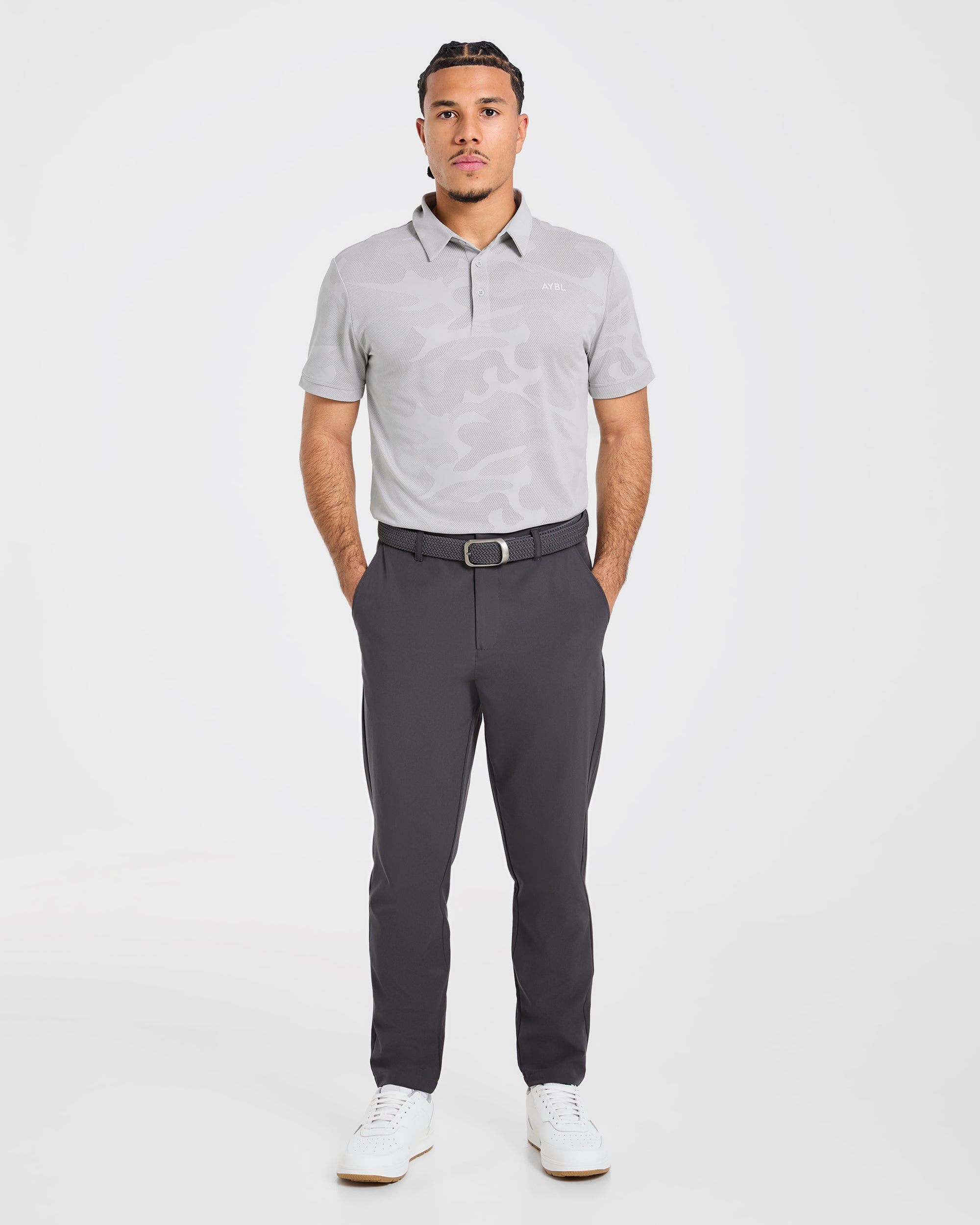 Camo Polo - Ice Grey