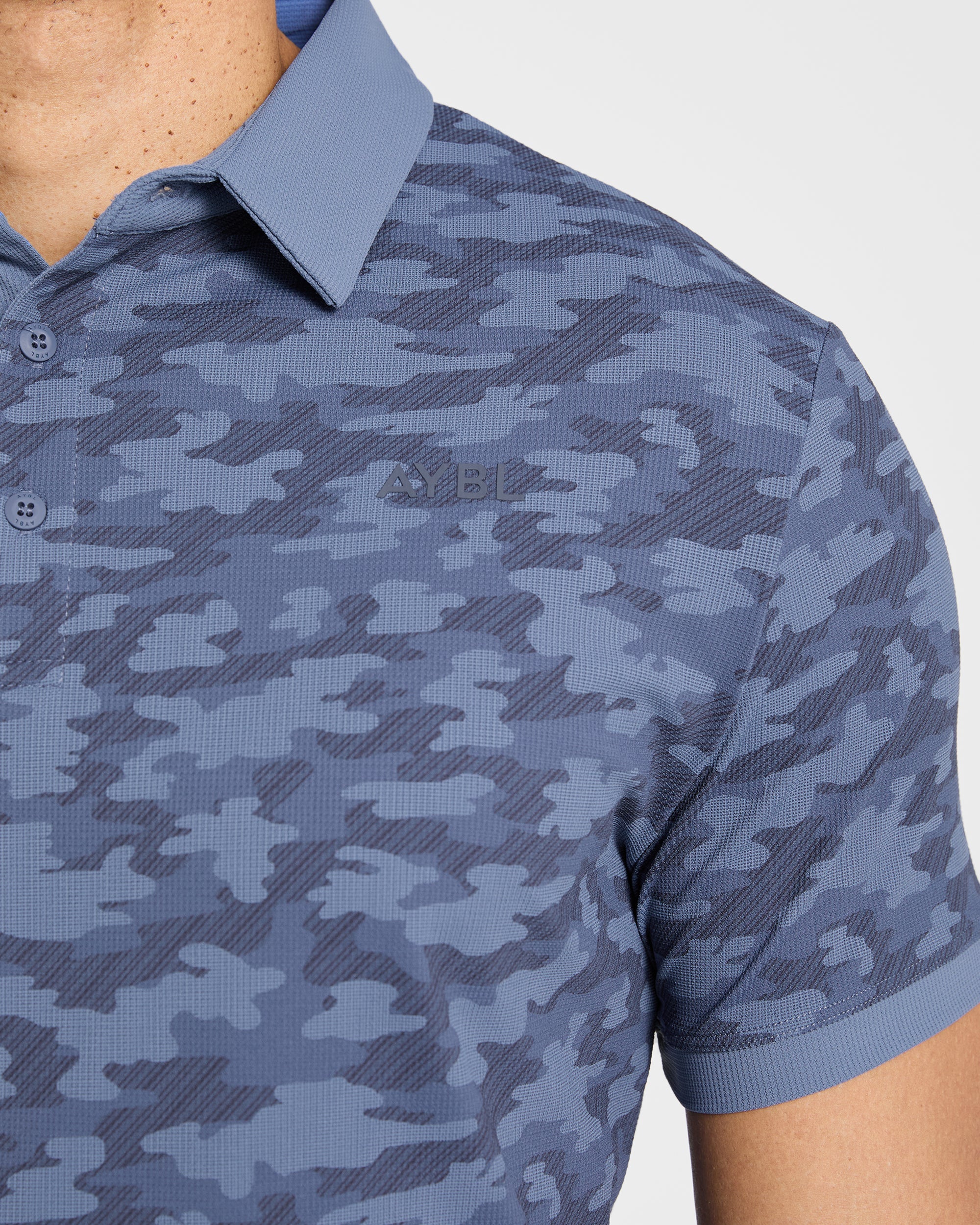 Precision Camo Polo - Blue