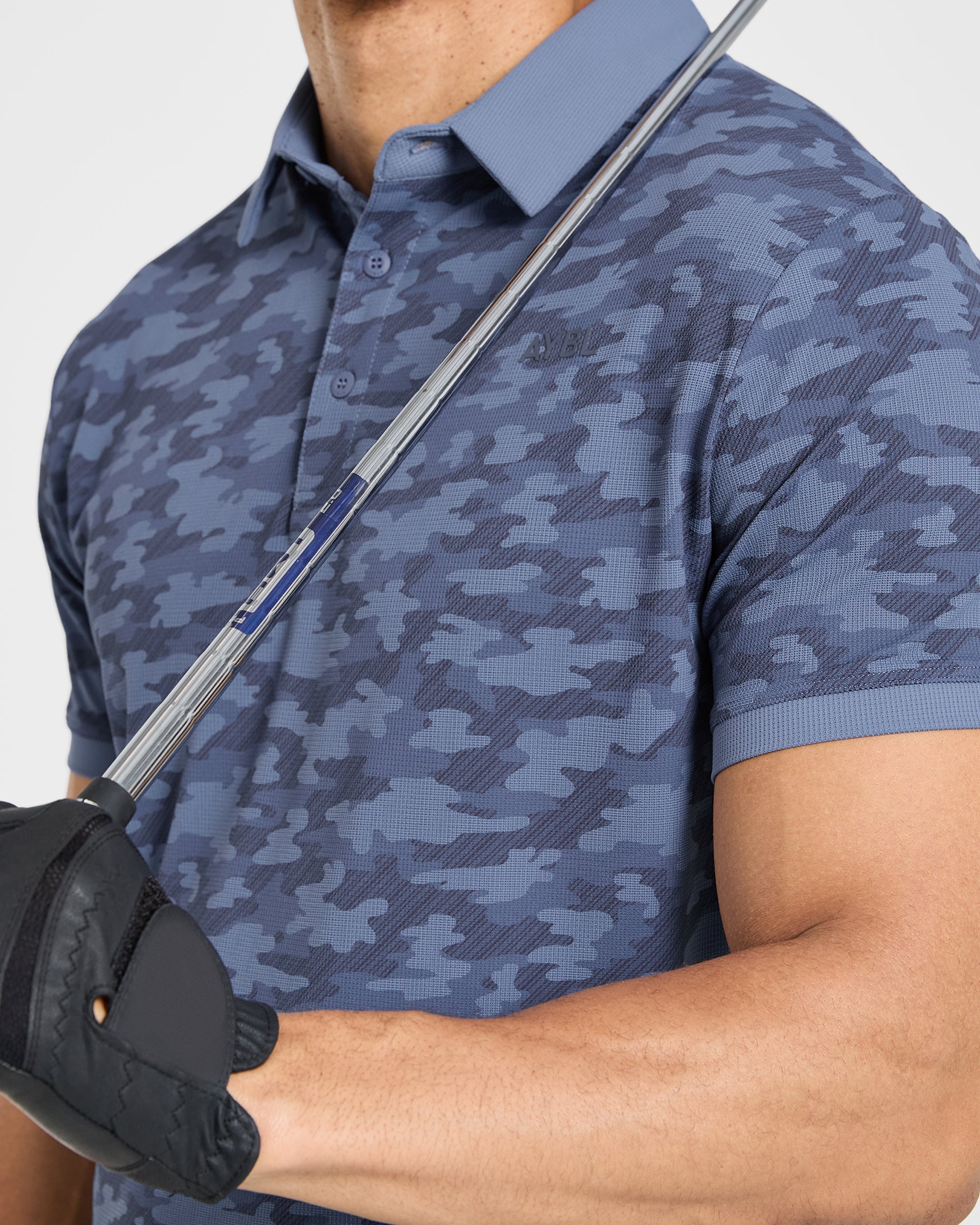 Precision Camo Polo - Blue