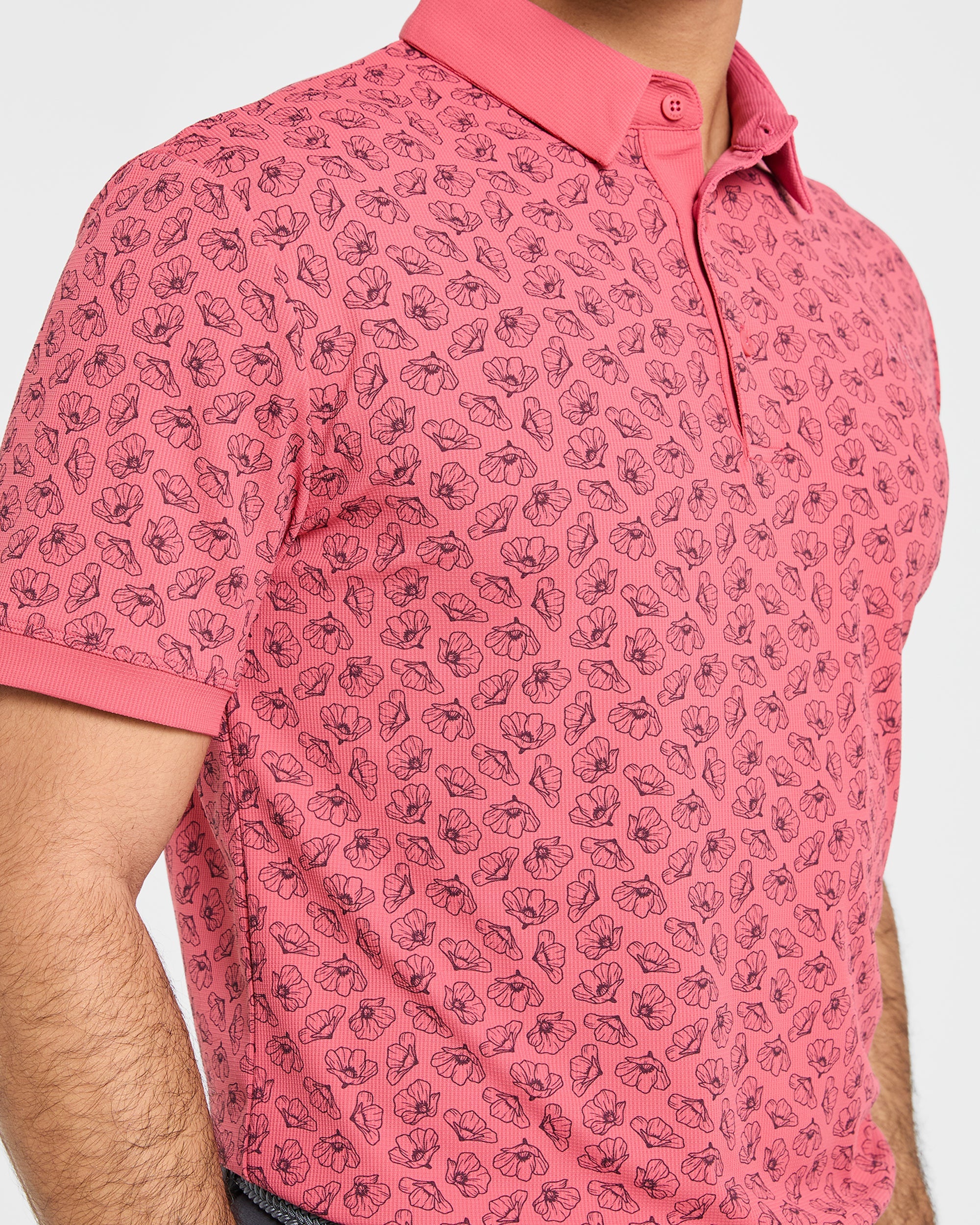 Precision Camellias Polo - Red