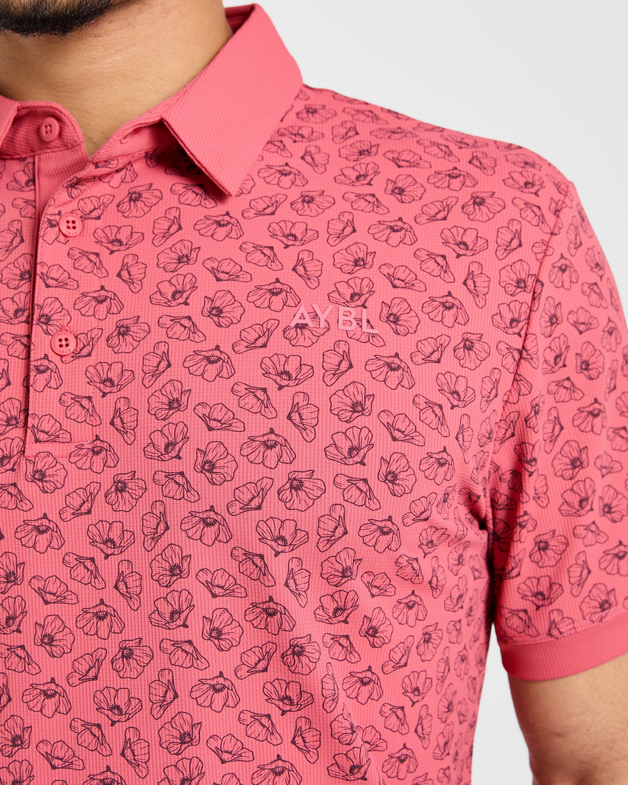 Precision Camellias Polo - Red