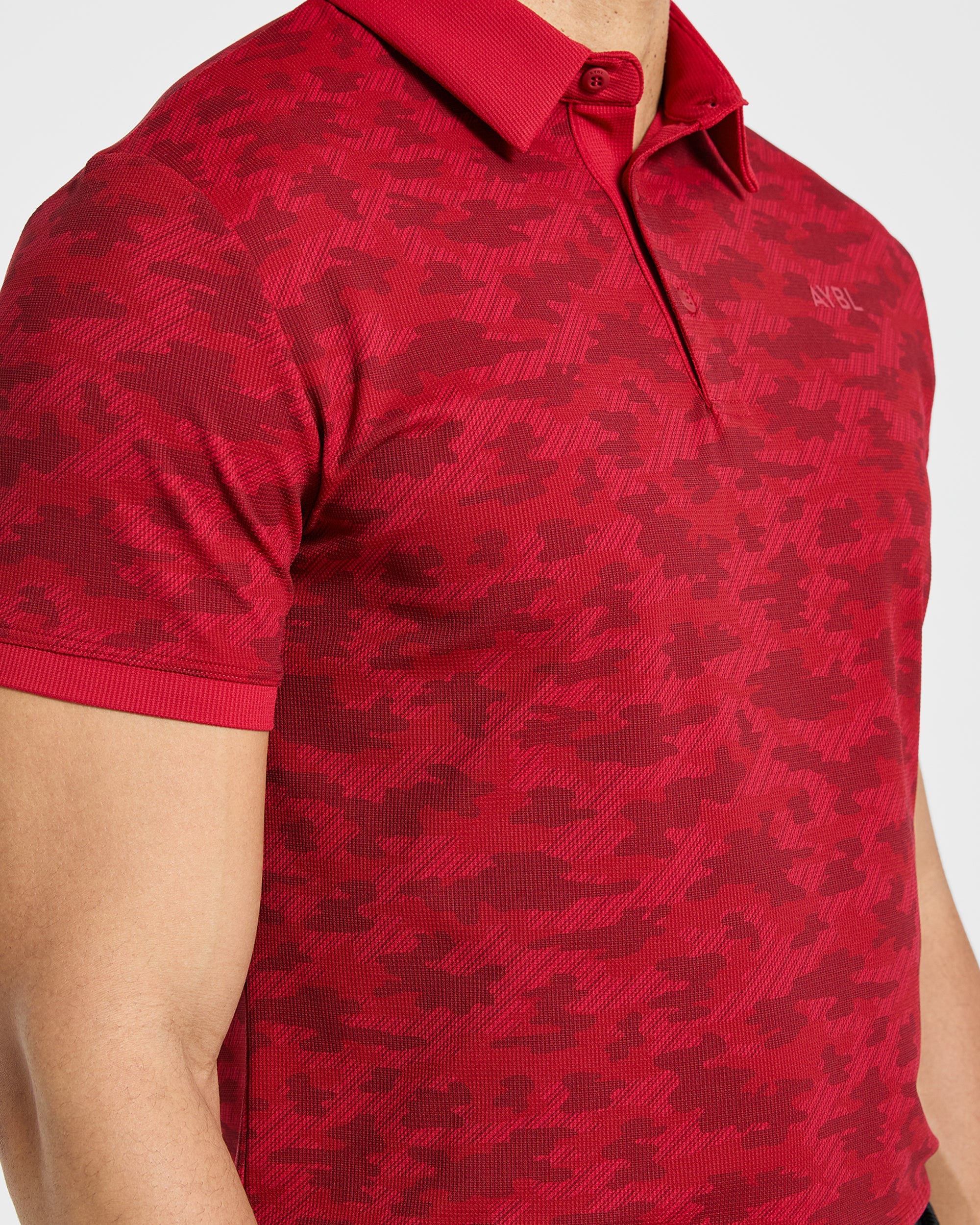 Precision Camo Polo - Muted Red