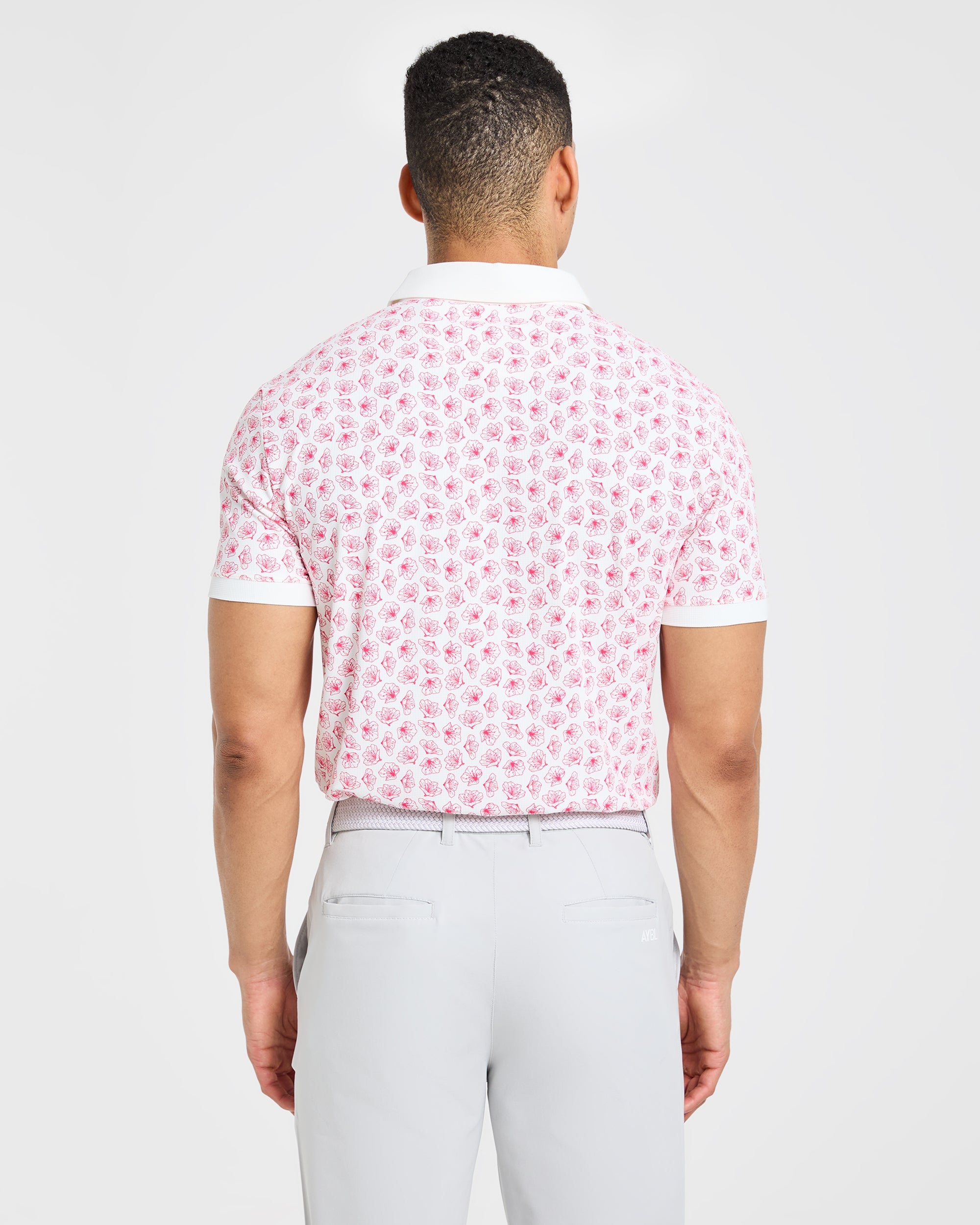 Precision Azalea Polo - White/Azalea Pink
