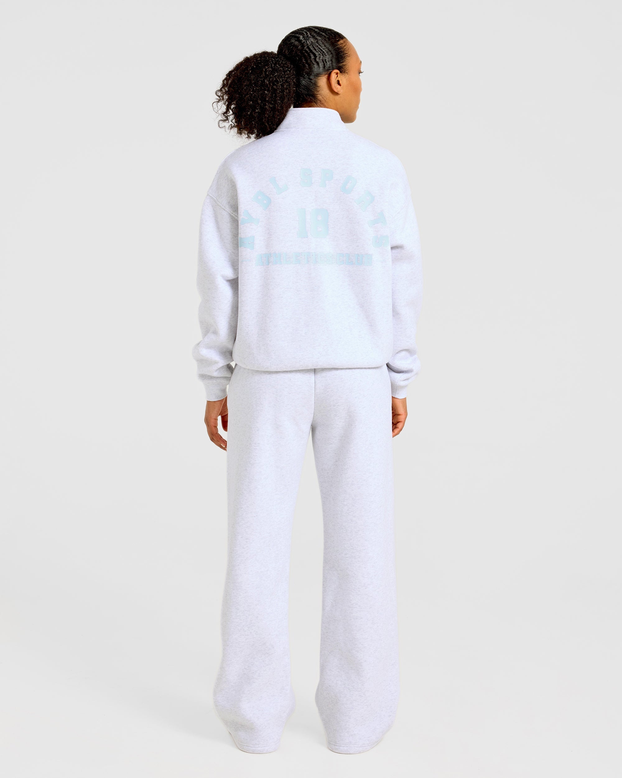 AYBL Sports 18 Oversized Straight Leg Joggers - Heather Grey