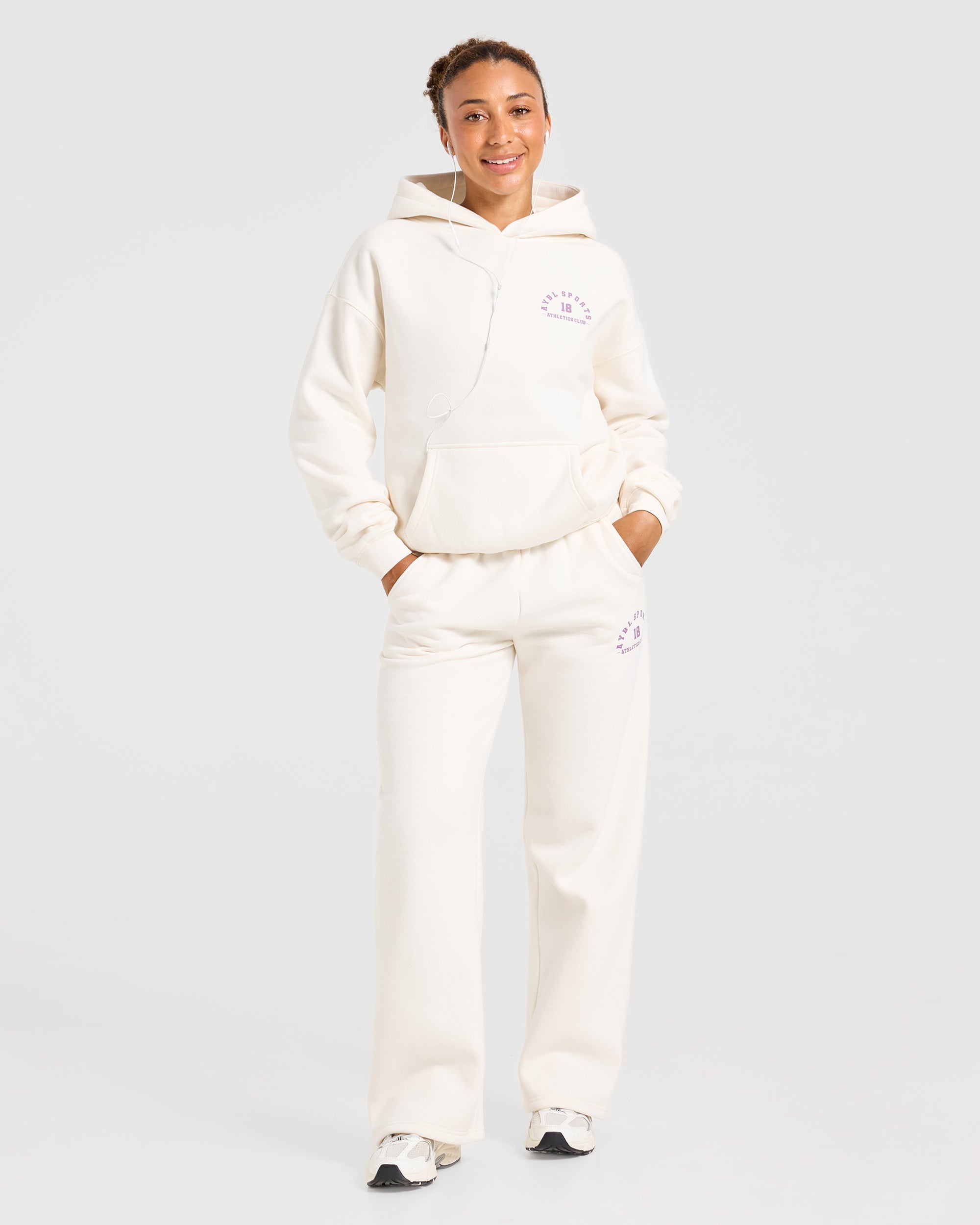 AYBL Sports 18 Oversized Hoodie - Off White