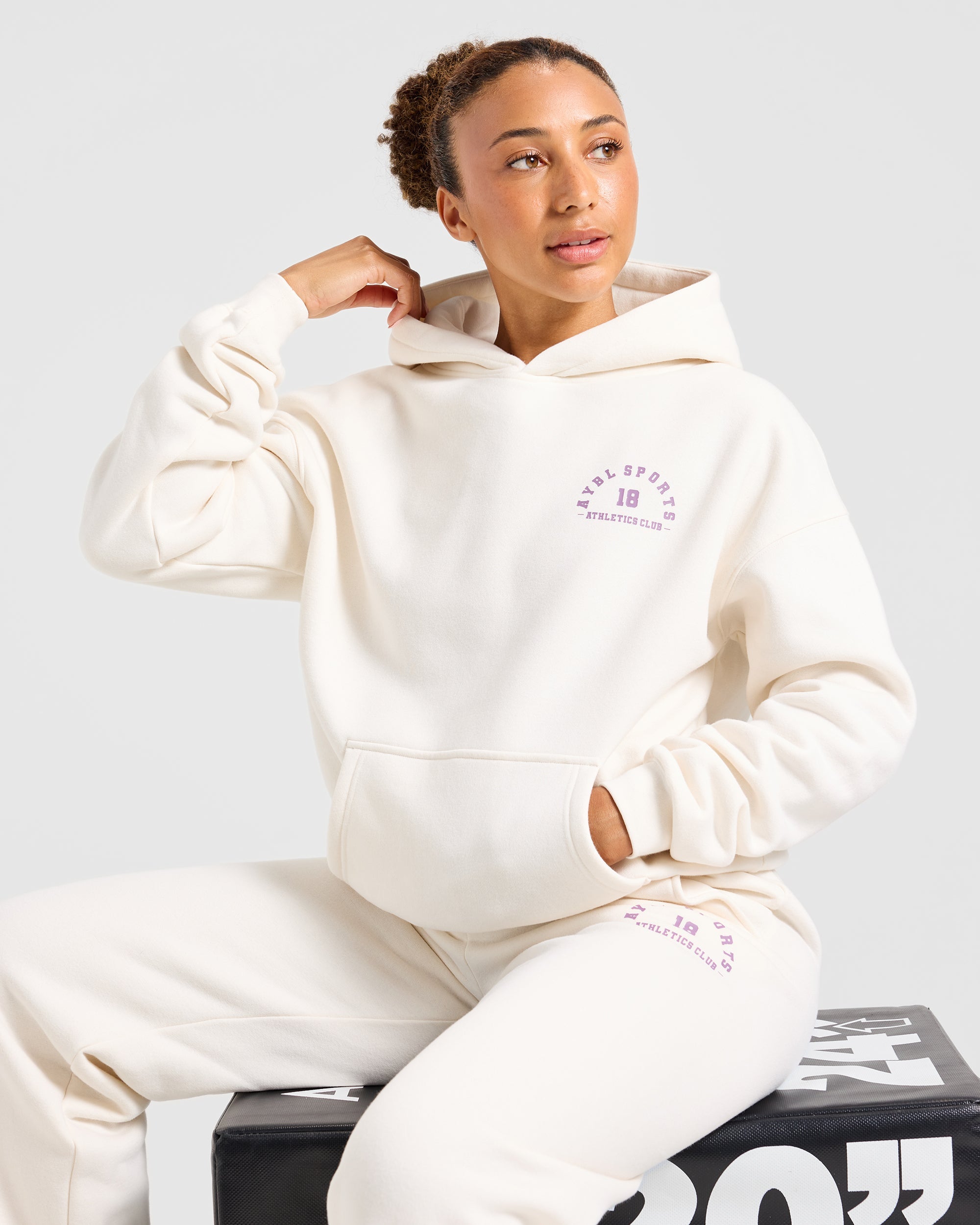 AYBL Sports 18 Oversized Hoodie - Off White
