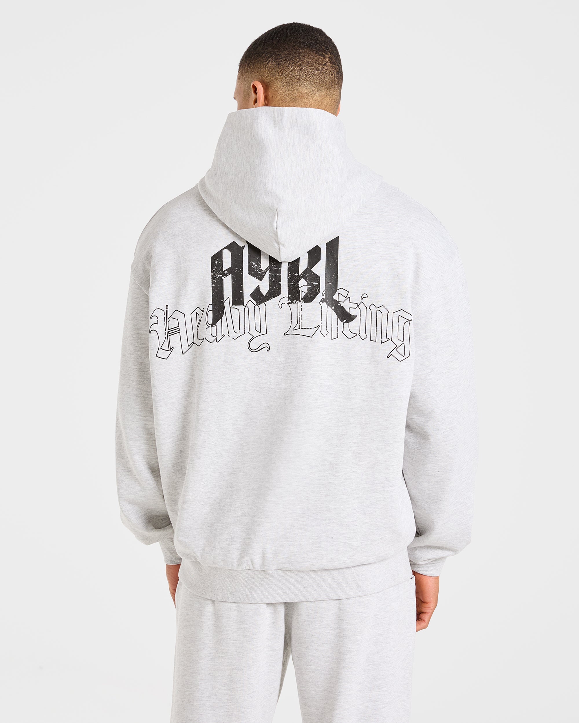 Heavy Lifting Gothic Oversized Hoodie - Midnight Teal