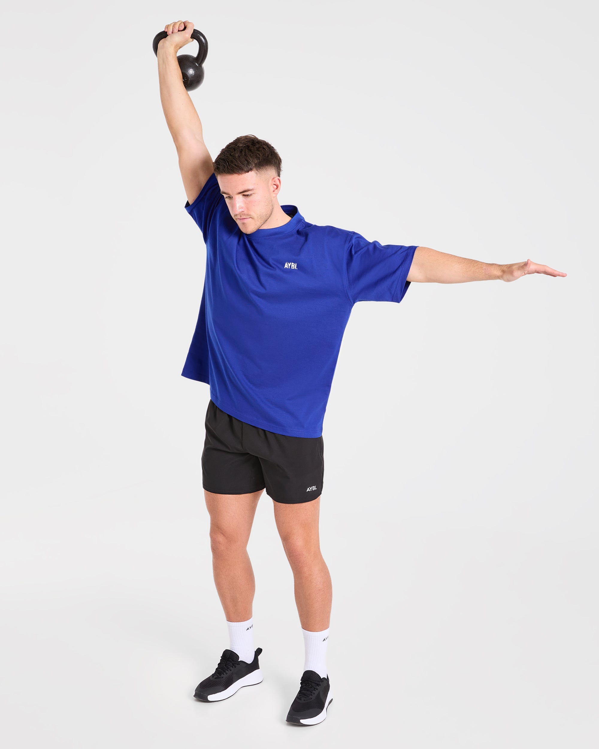 Gym Chalk Oversized T Shirt - Cobalt Blue