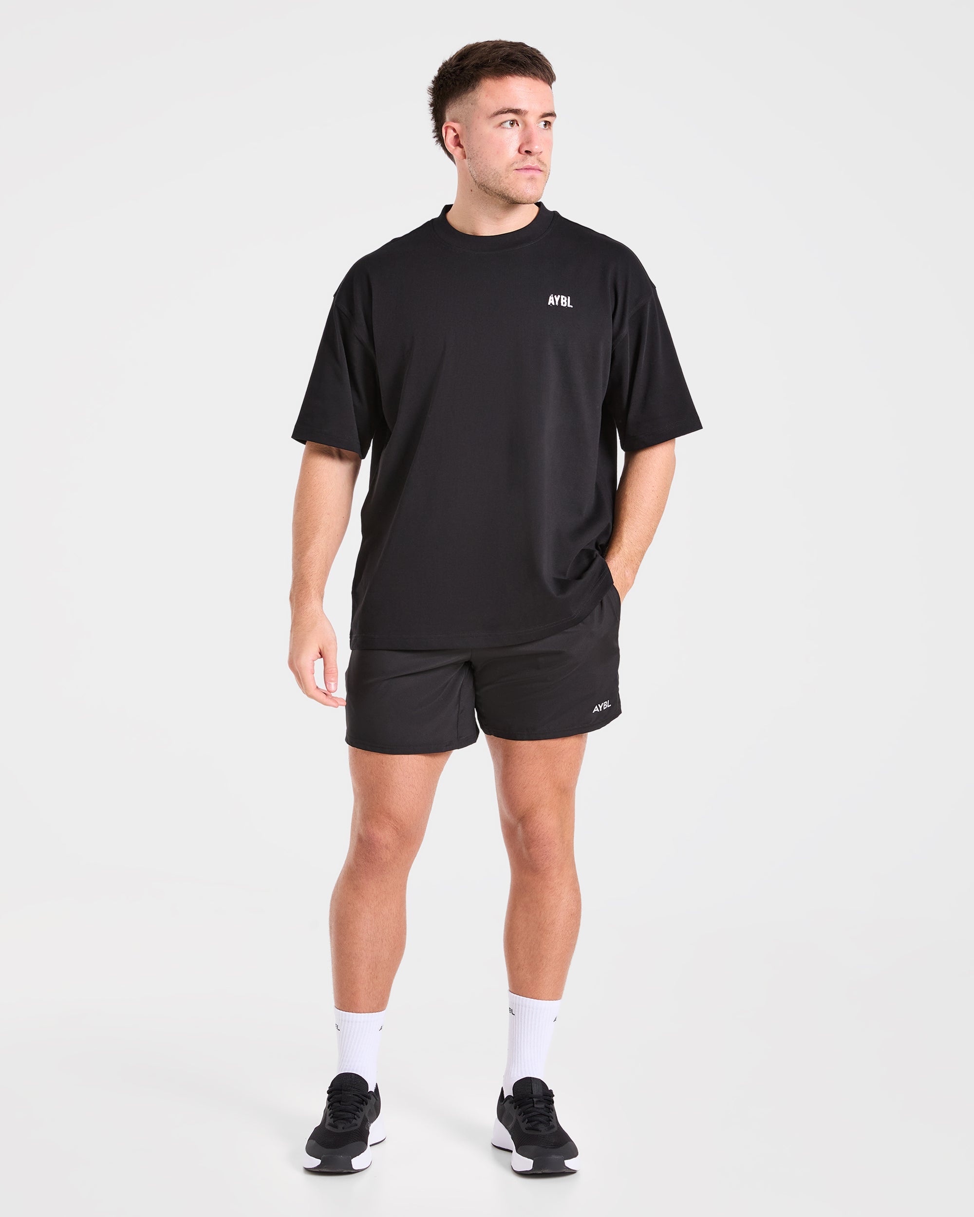 Gym Chalk Oversized T Shirt - Black