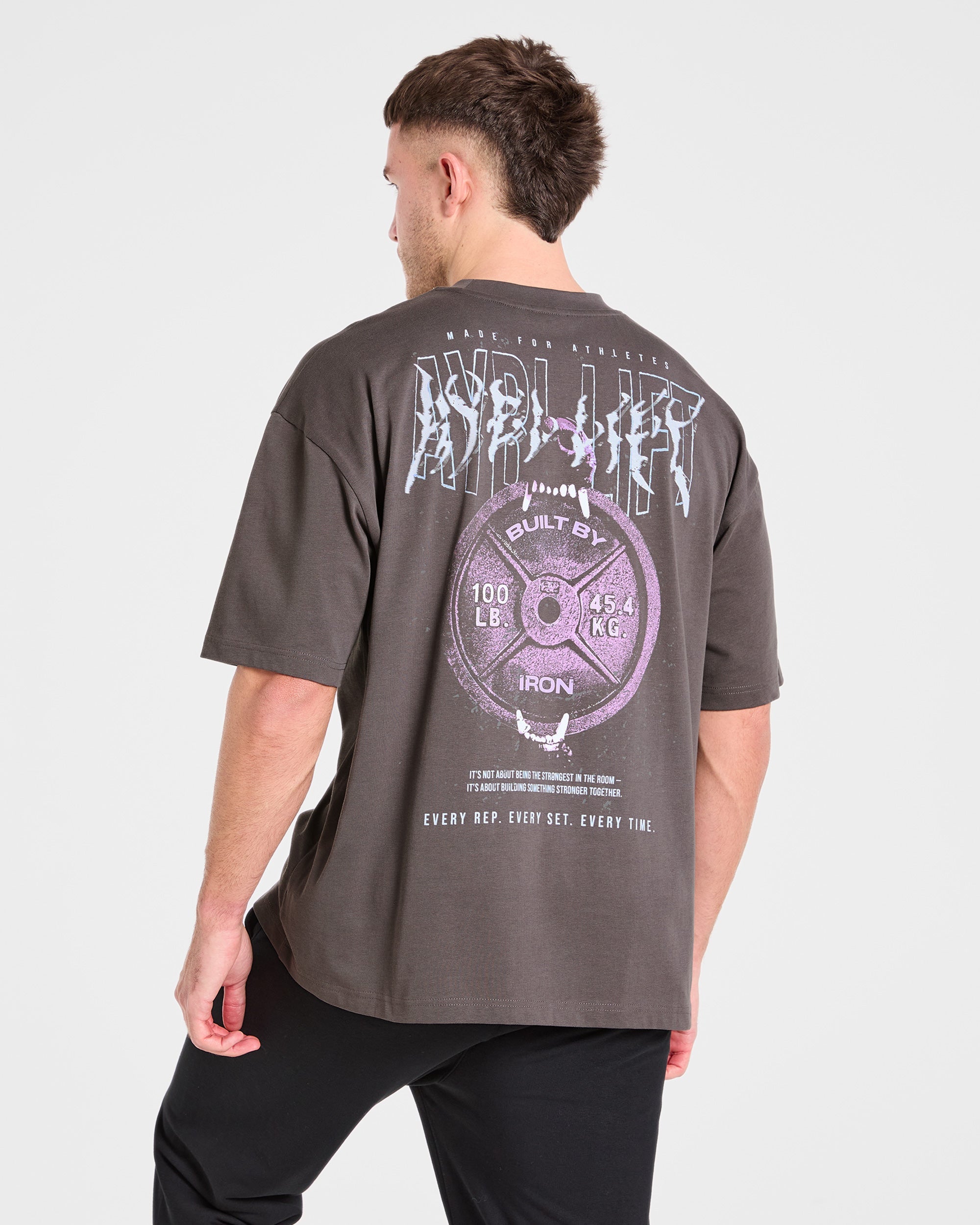 Doberman Strength Oversized T Shirt - Storm Grey