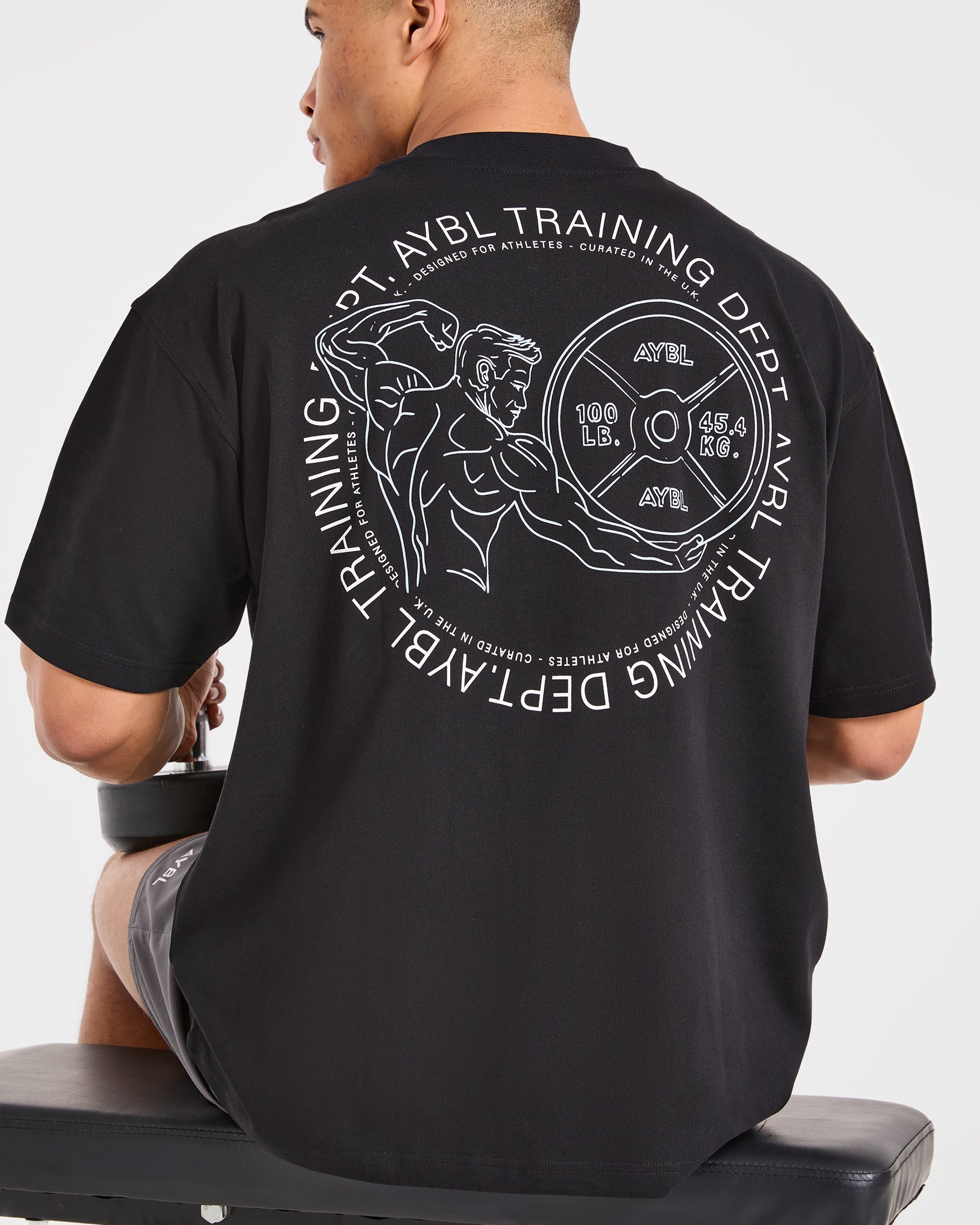 Training Dept. Illustration Oversized T Shirt - Black