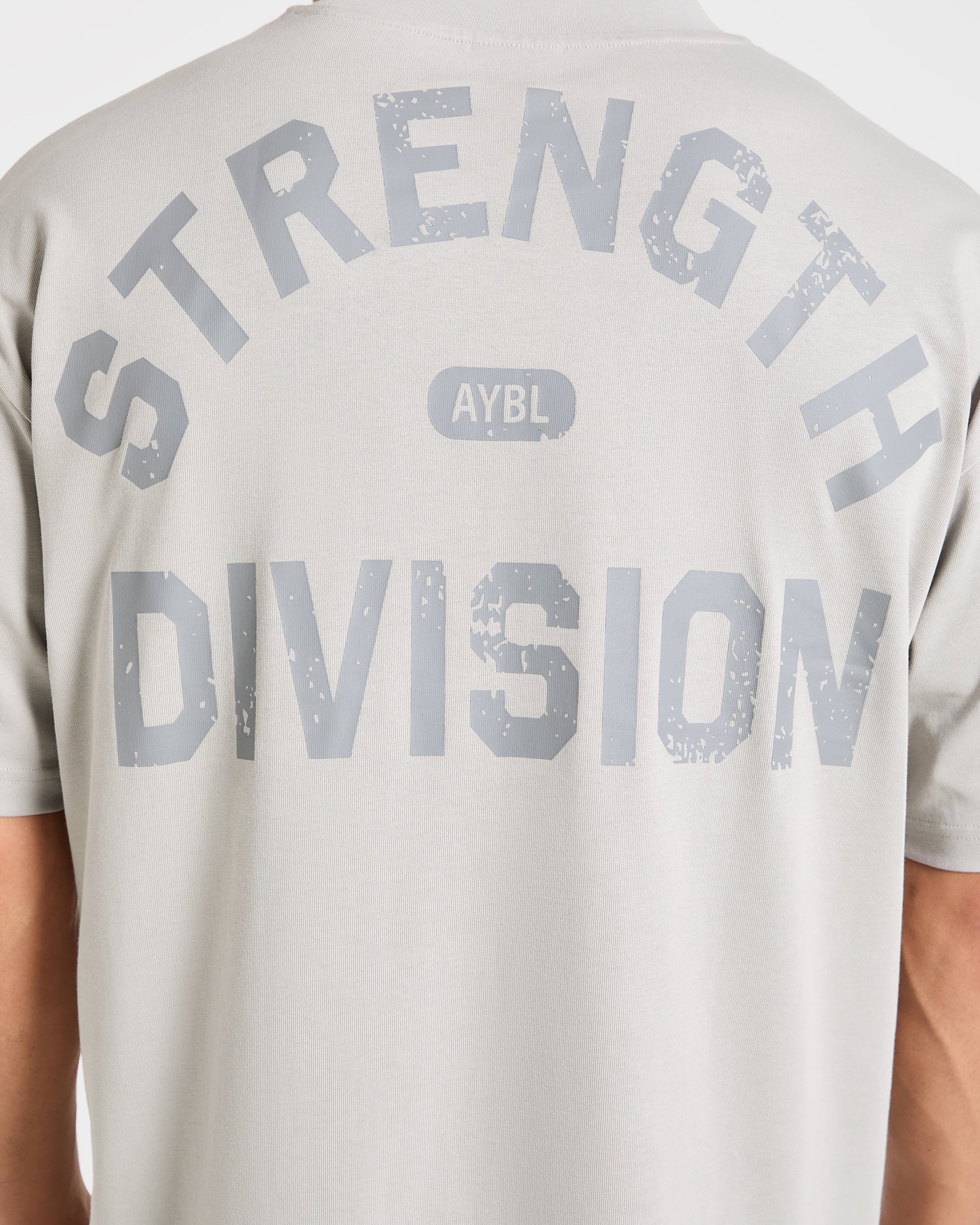 Strength Division Oversized T Shirt - Iced Grey
