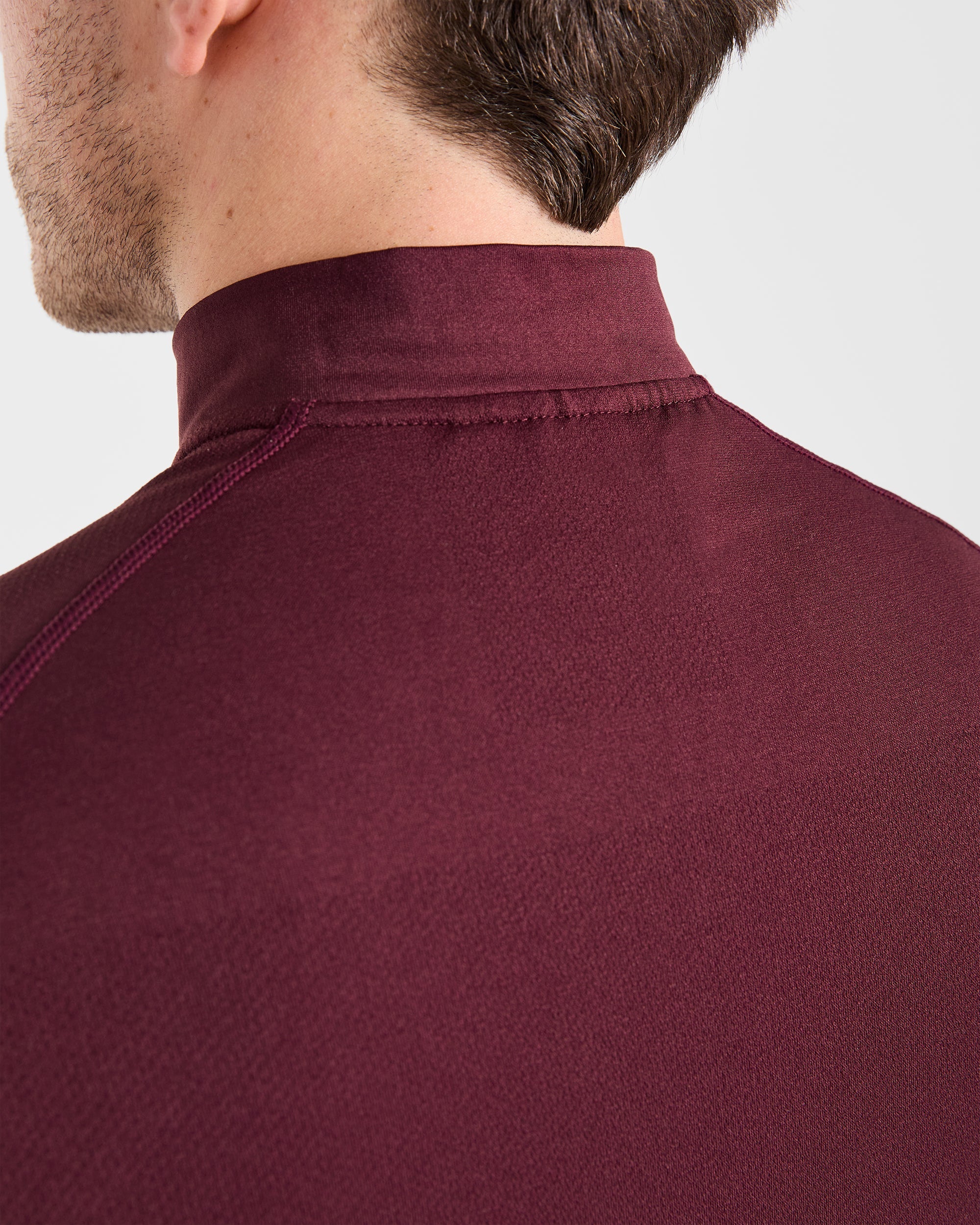 Essential Seamless 1/4 Zip Pullover  - Dusty Plum