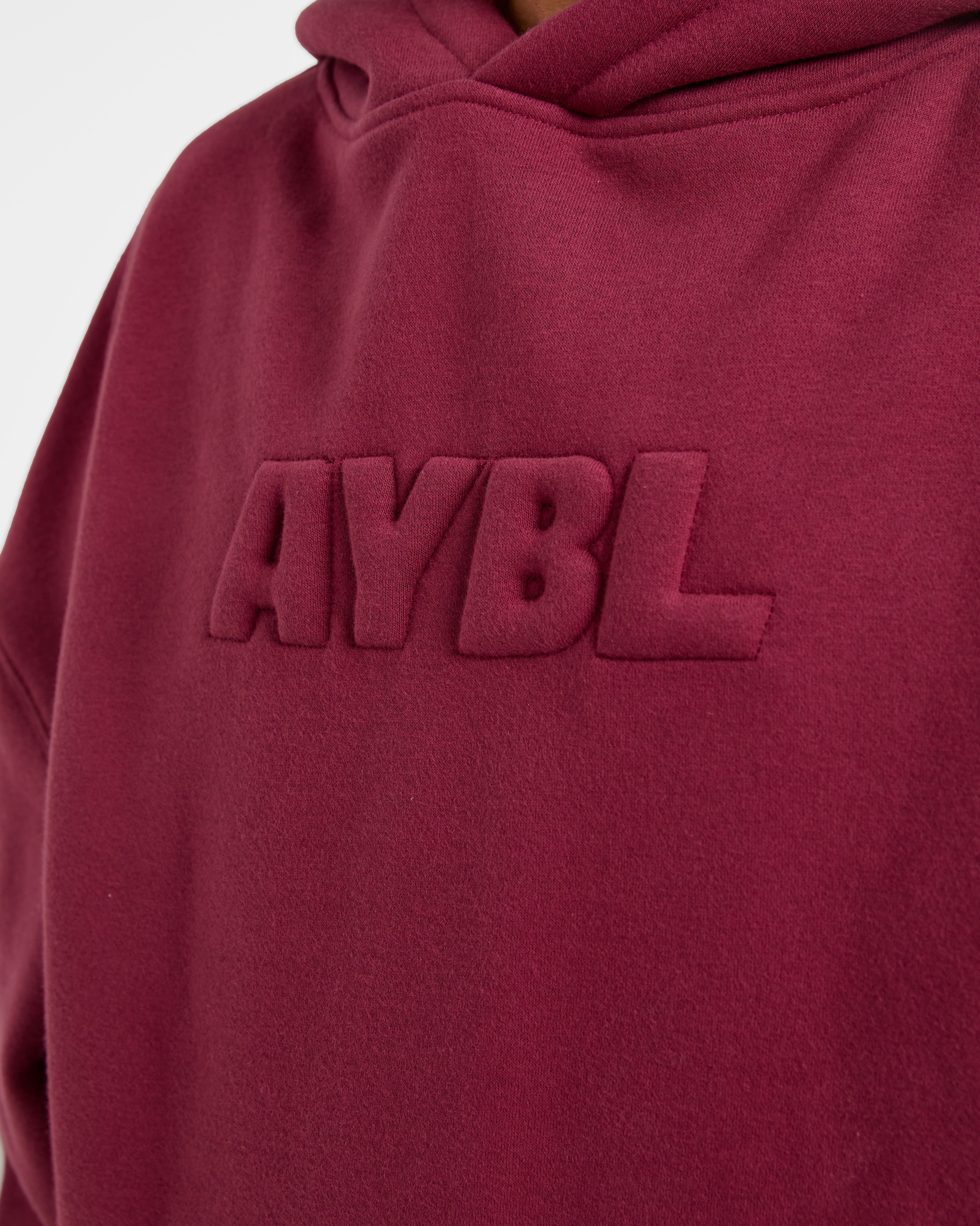 Classic Plush Oversized Hoodie - Muted Raspberry