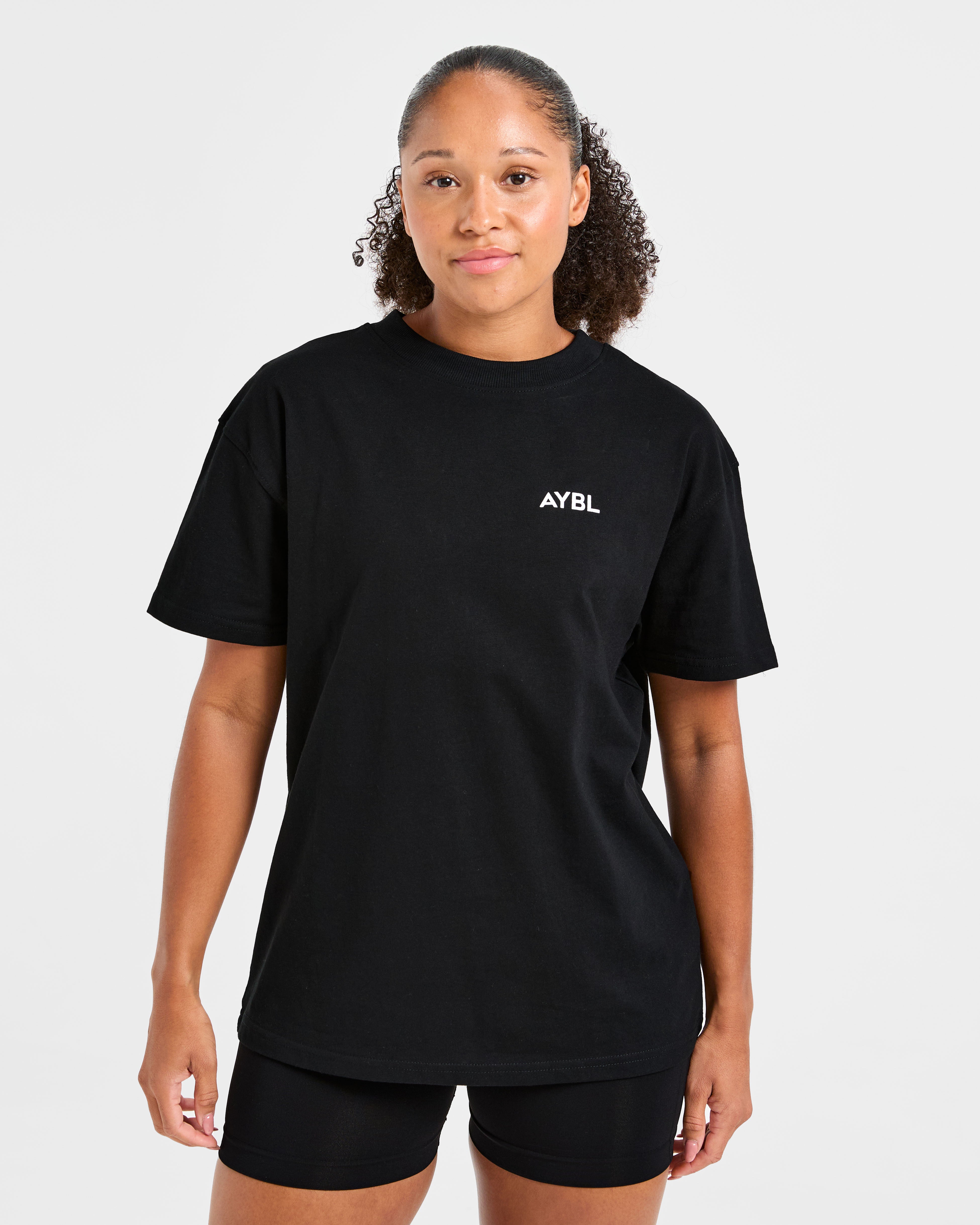 Lift Graphic Oversized T Shirt - Black