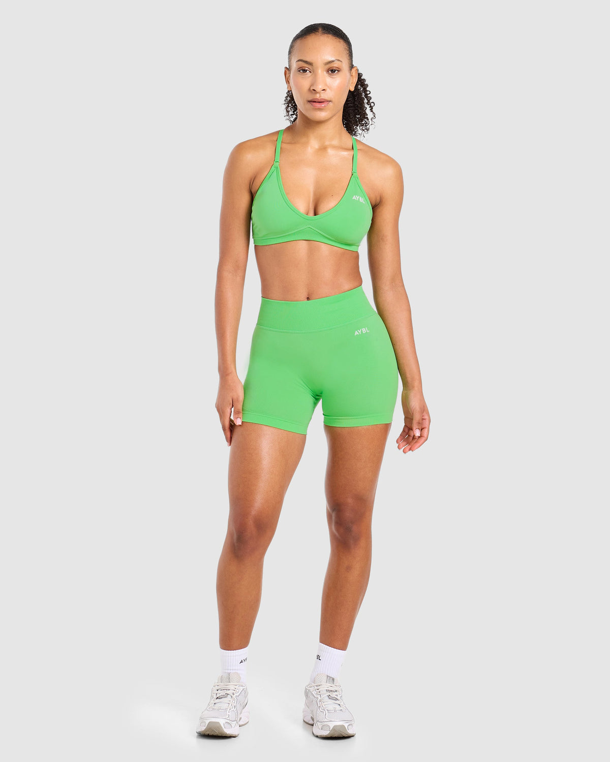 Adapt Seamless Strappy Sports Bra - Bright Green