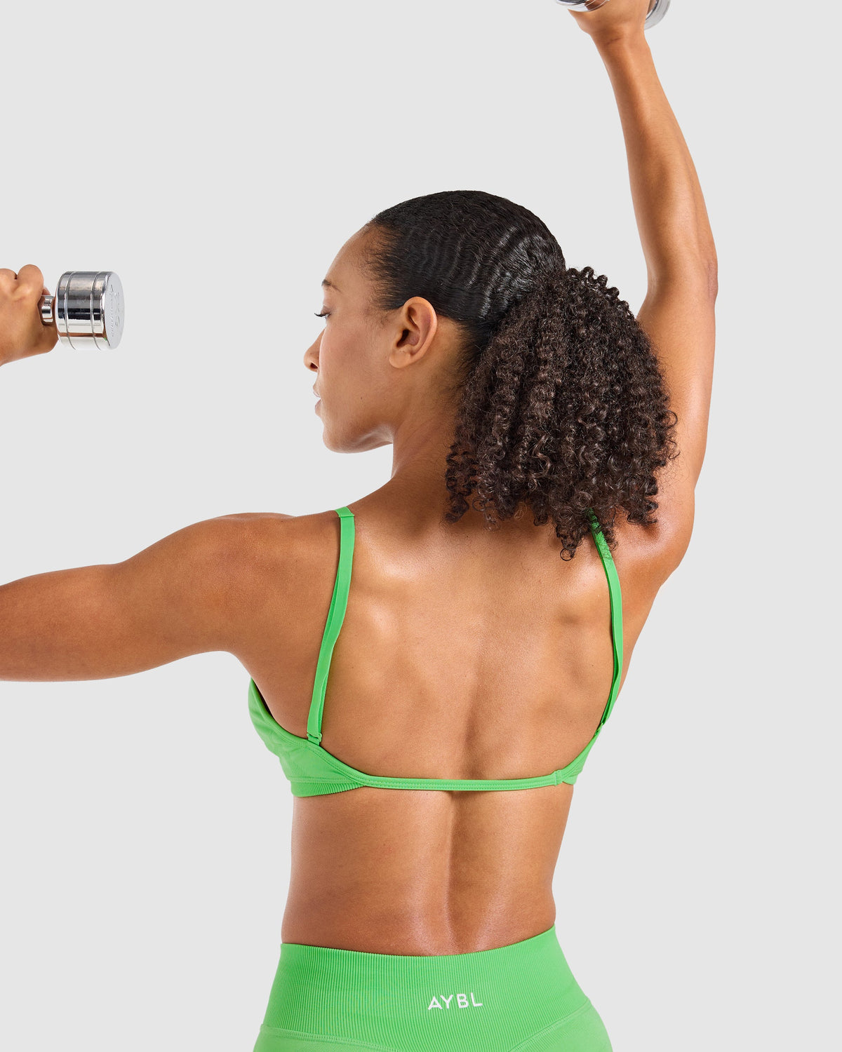 Adapt Seamless Strappy Sports Bra - Bright Green