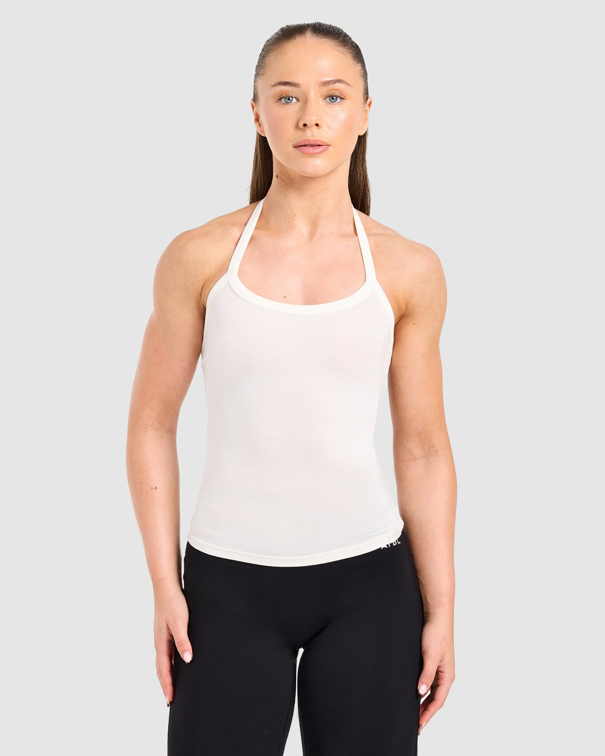 Ease Halterneck Top - Cream White