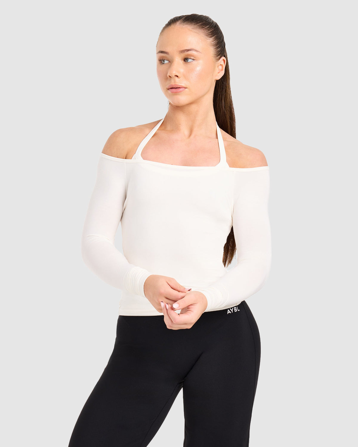Ease Halterneck Top - Cream White