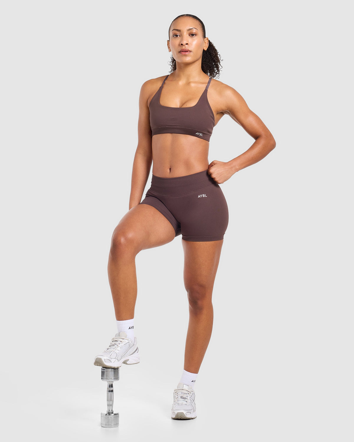 Enhance Seamless Shorts | 3.5" - Cocoa Brown