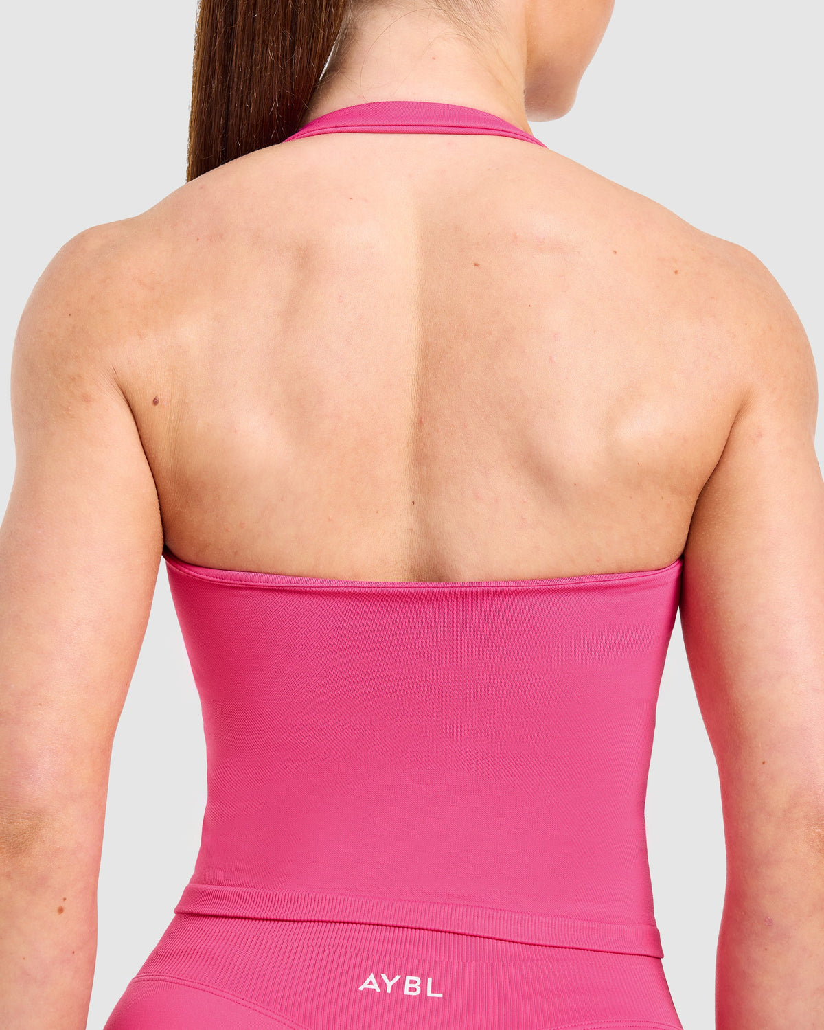 Enhance Seamless Halterneck Top - Raspberry Pink