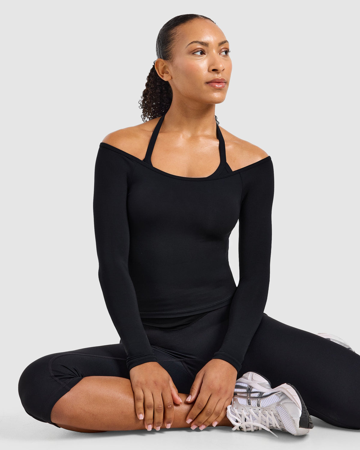 Ease Halterneck Top - Black