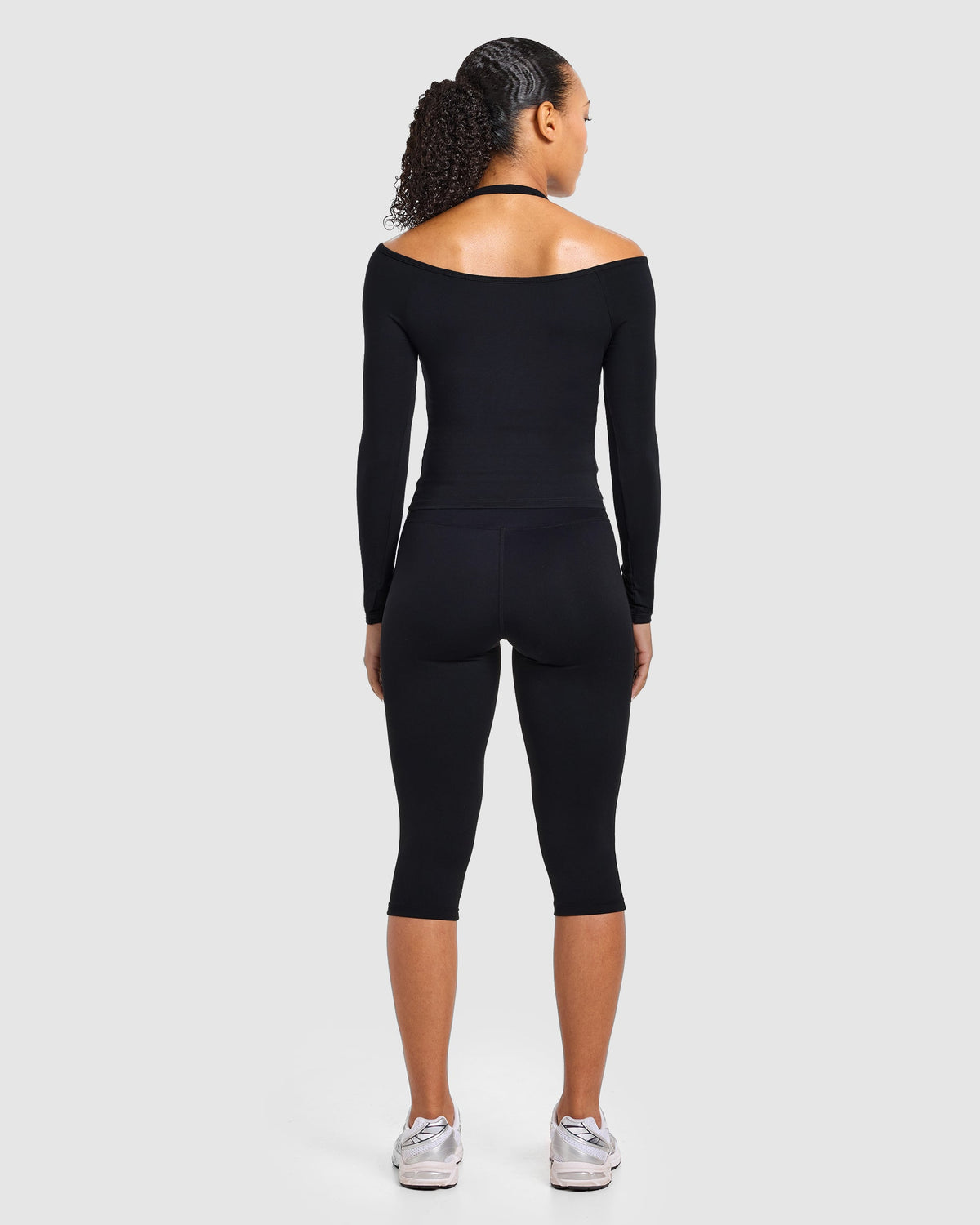 Ease Off The Shoulder Top - Black