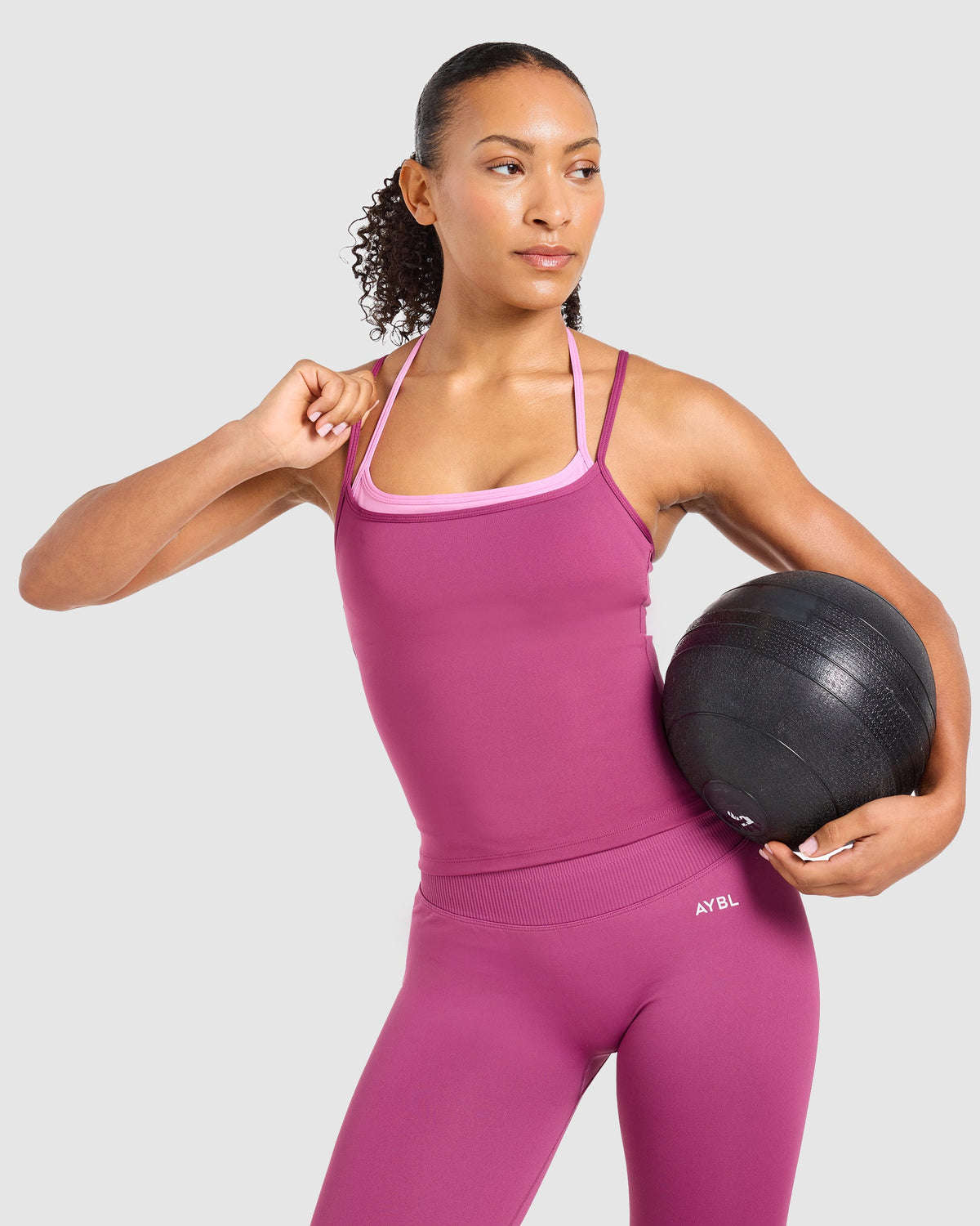 Double Layered Tank Top - Dusky Rose