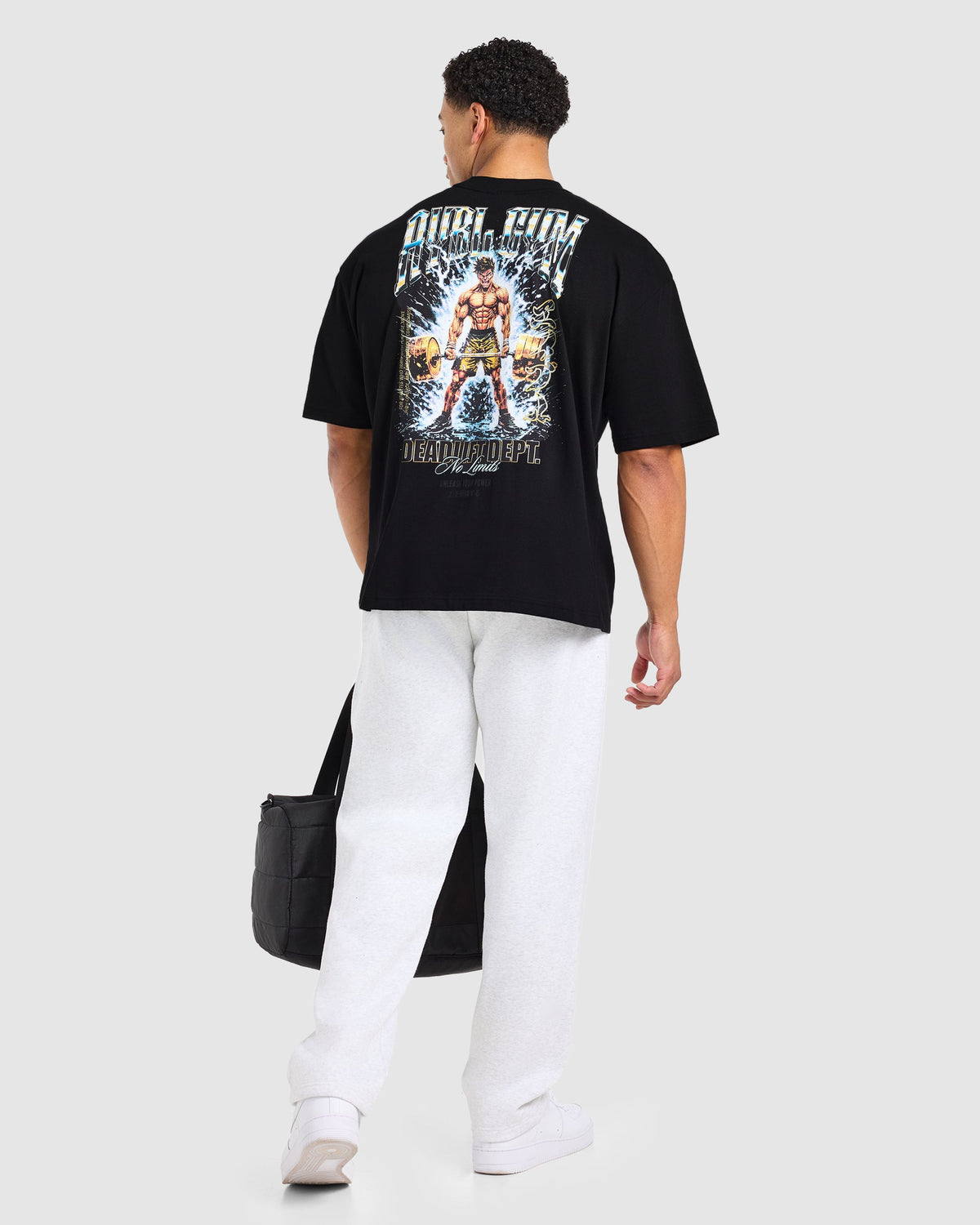 Anime Deadlift Dept Oversized T Shirt - Black/Yellow