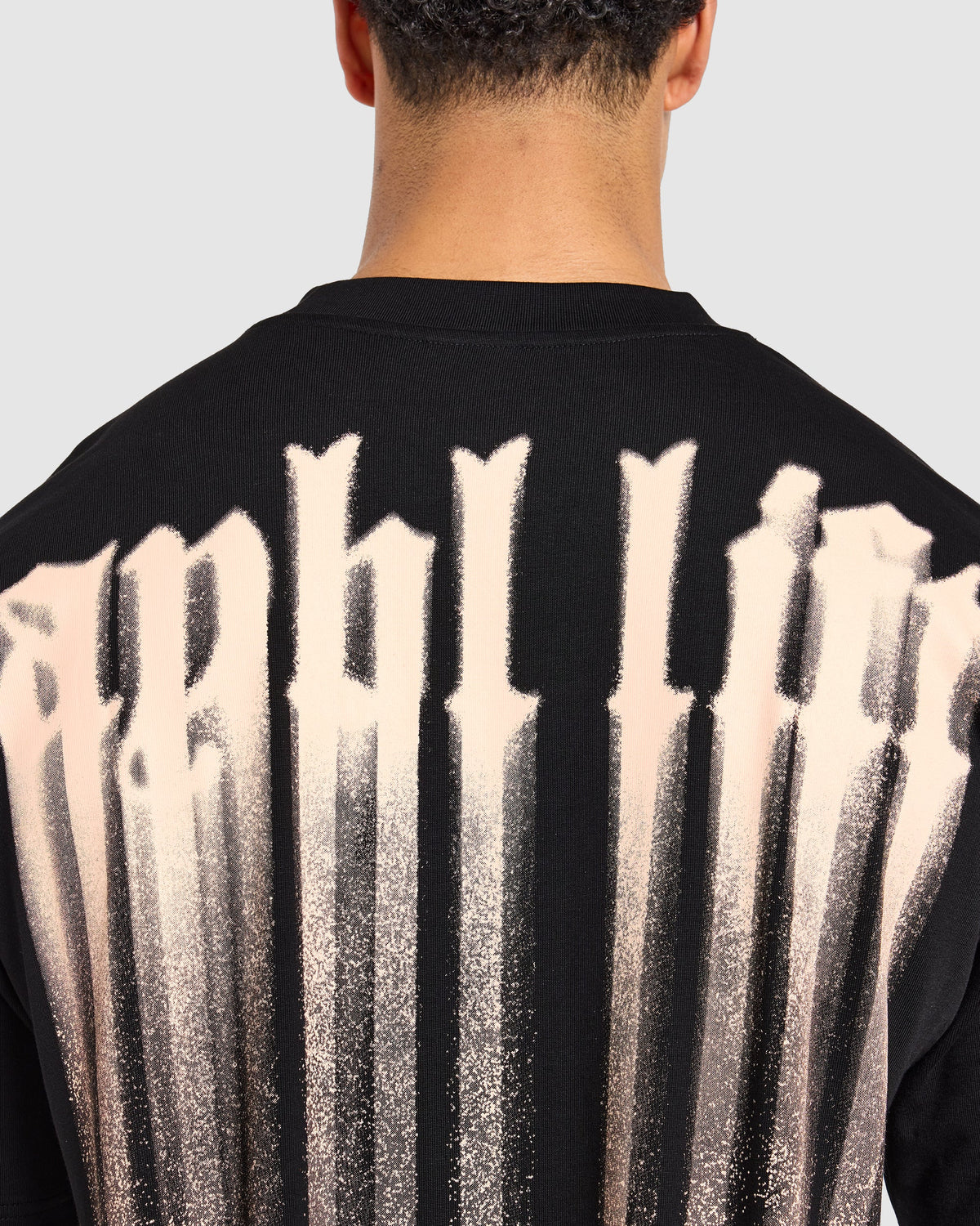 Gothic Blur Oversized T Shirt - Black