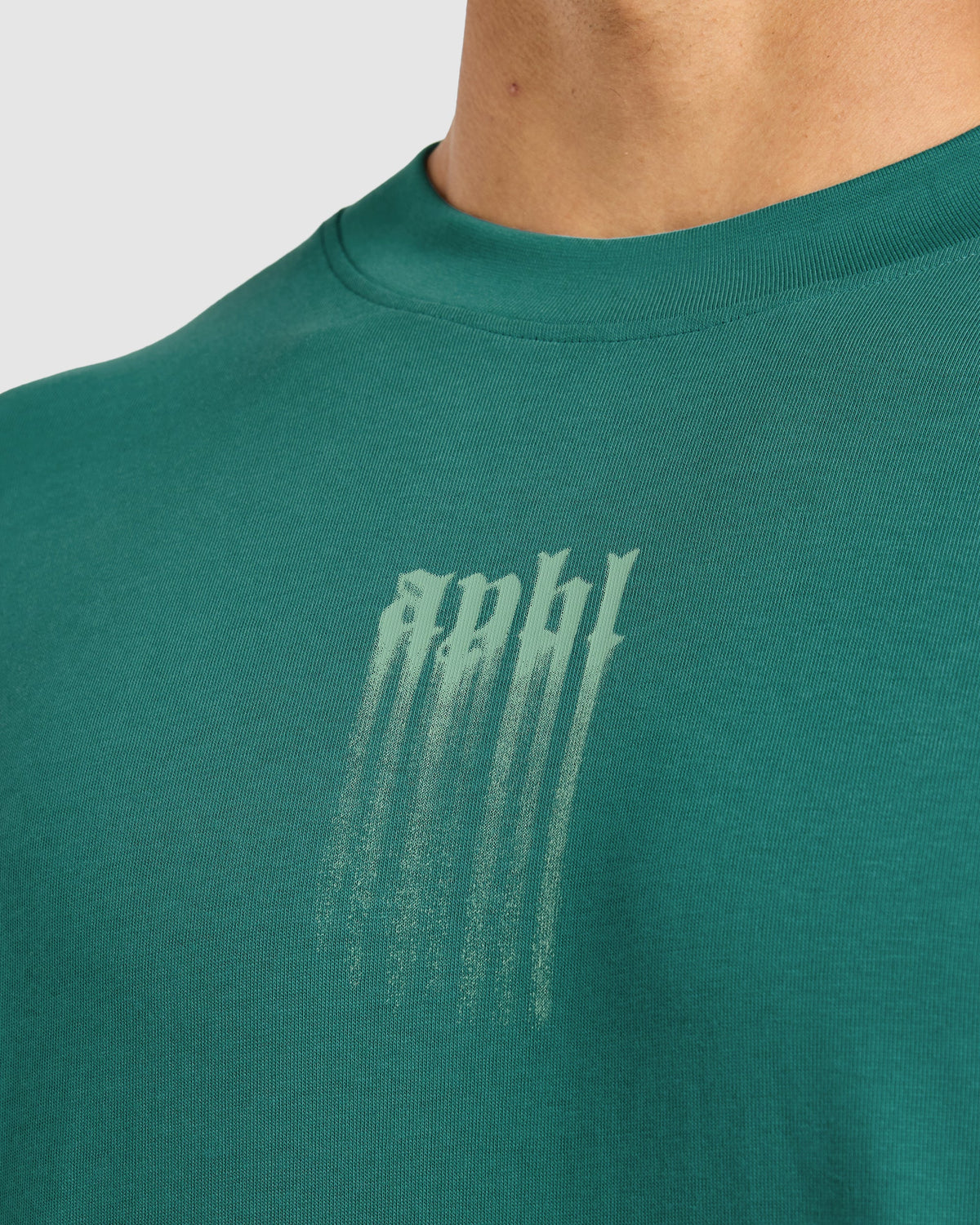 Gothic Blur Oversized T Shirt - Deep Teal