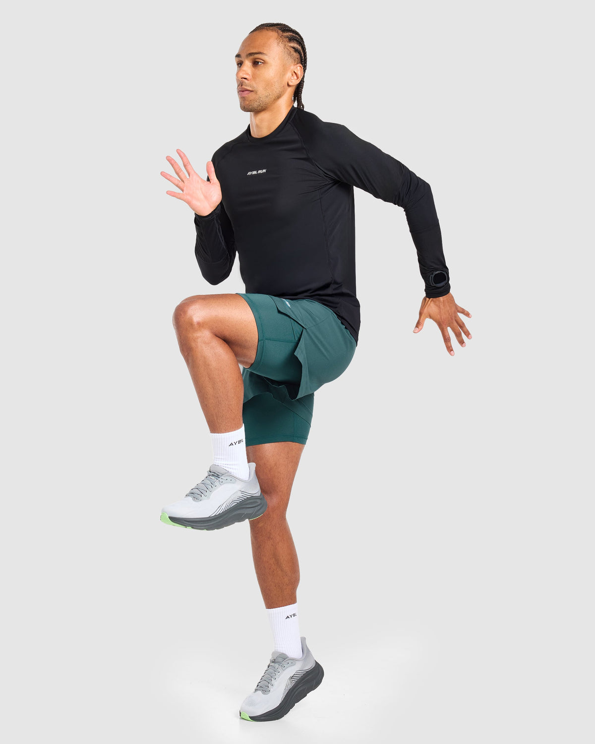 Run Long Sleeve T Shirt - Black