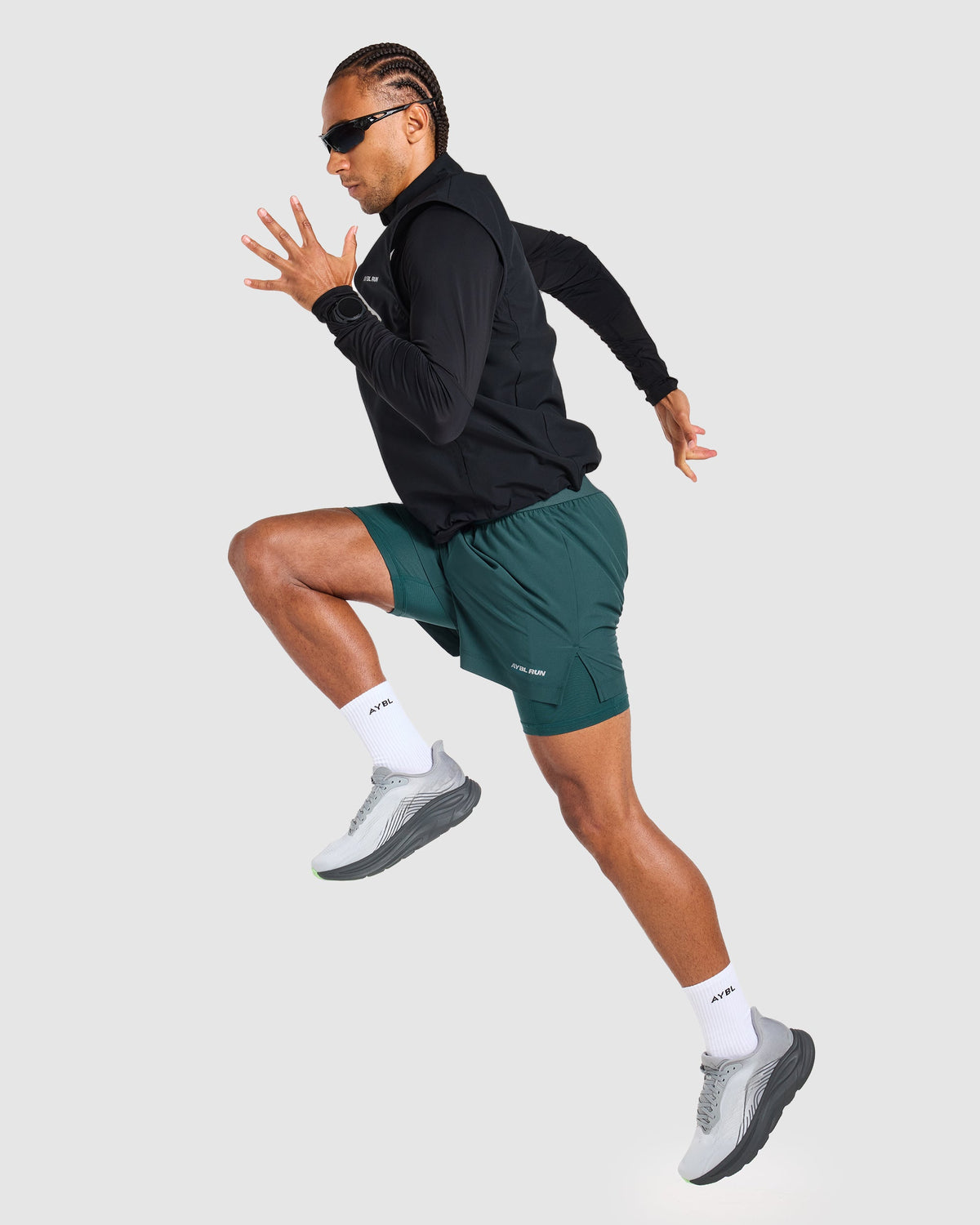 Run 2 in 1 Shorts - Dark Teal