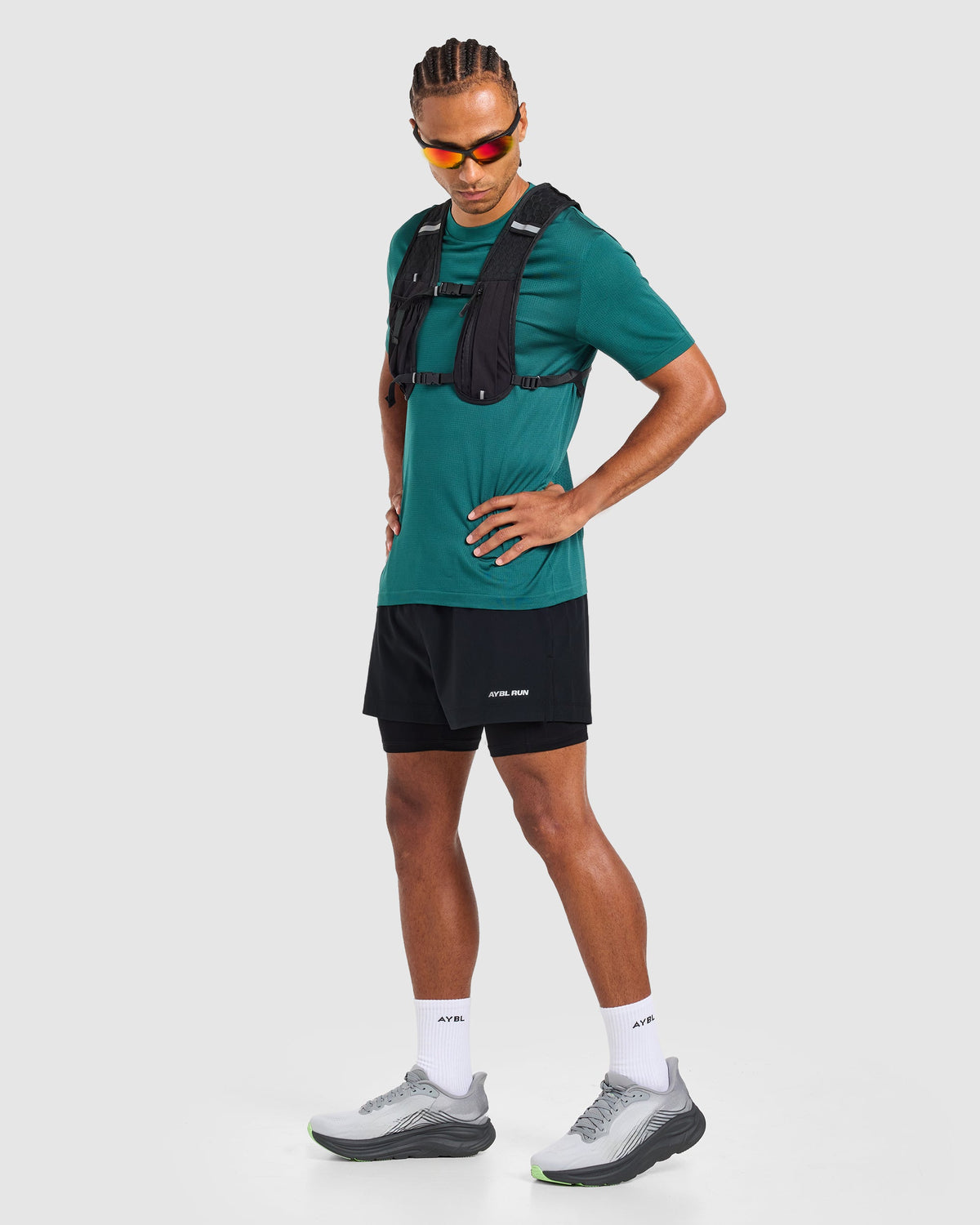 Run 2 in 1 Shorts - Black