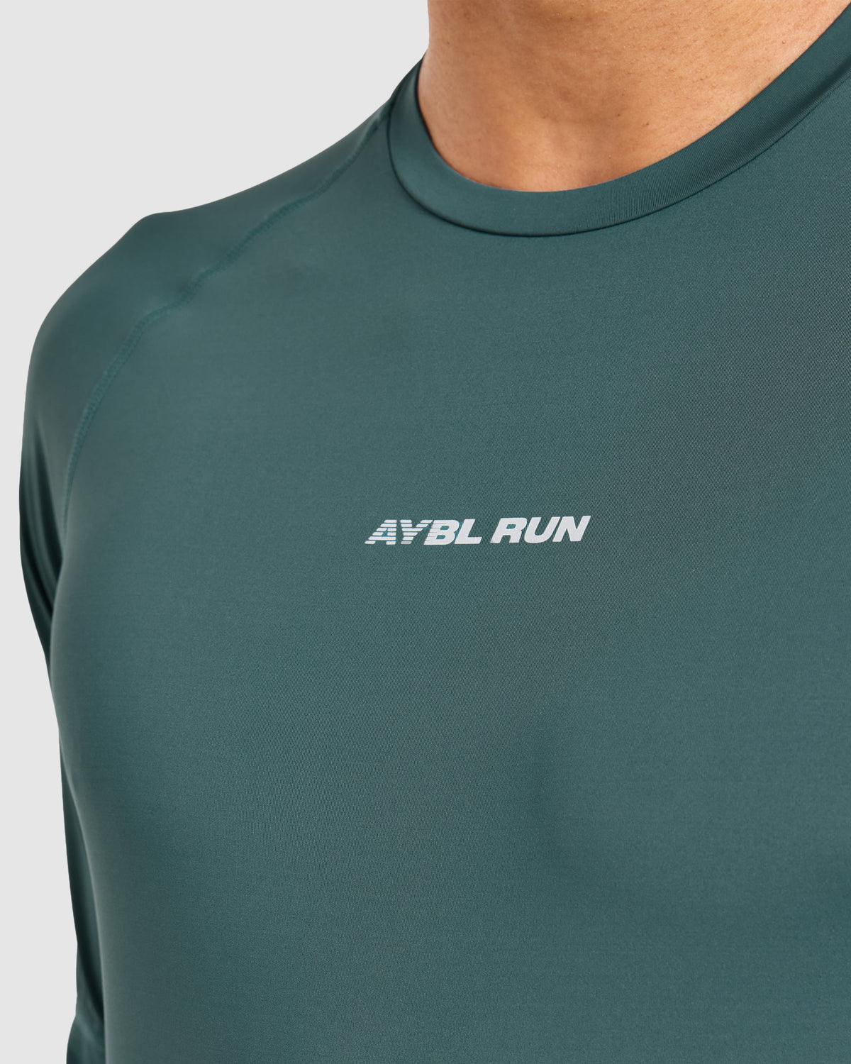 Run Long Sleeve T Shirt - Dark Teal