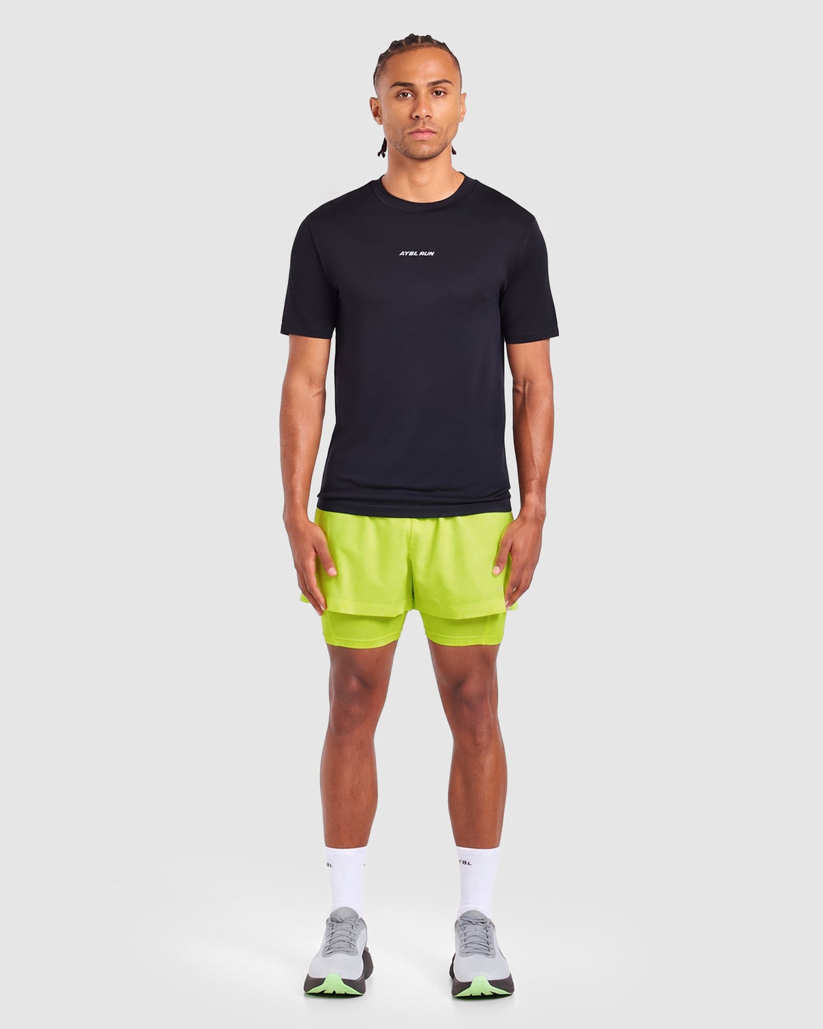 Run 2 in 1 Shorts - Neon Yellow