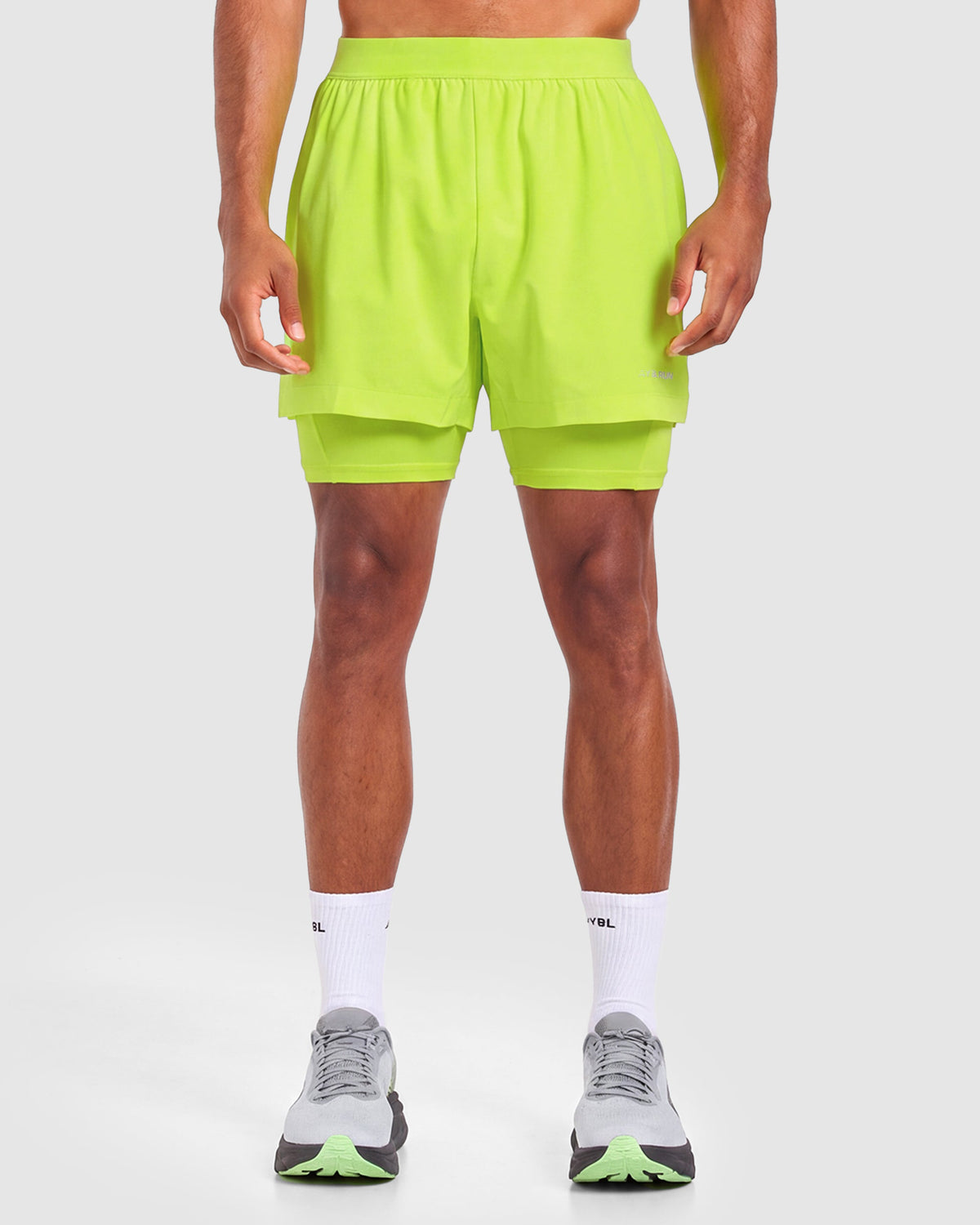 Run 2 in 1 Shorts - Neon Yellow