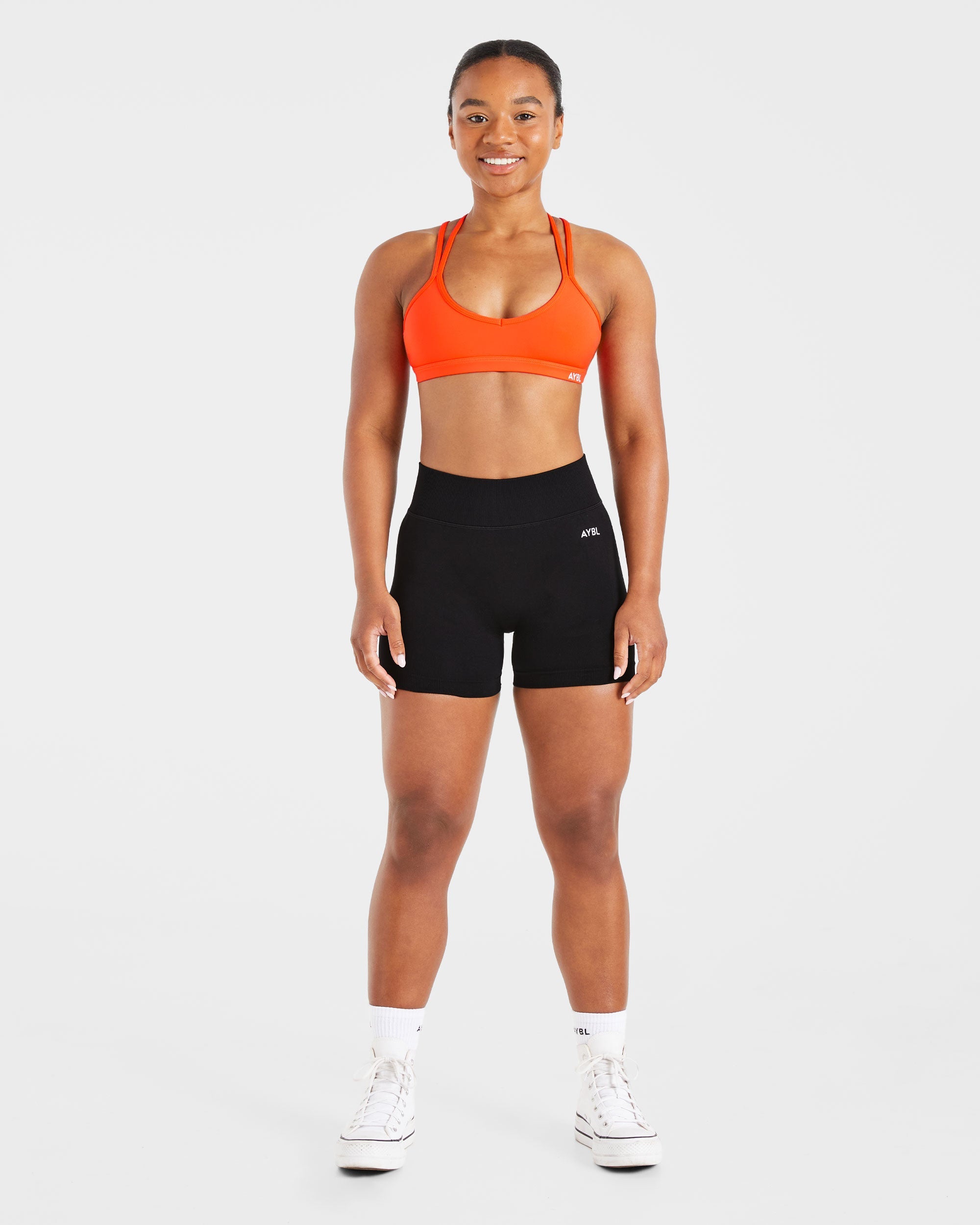 Essential Strappy Sports Bra - Bright Orange