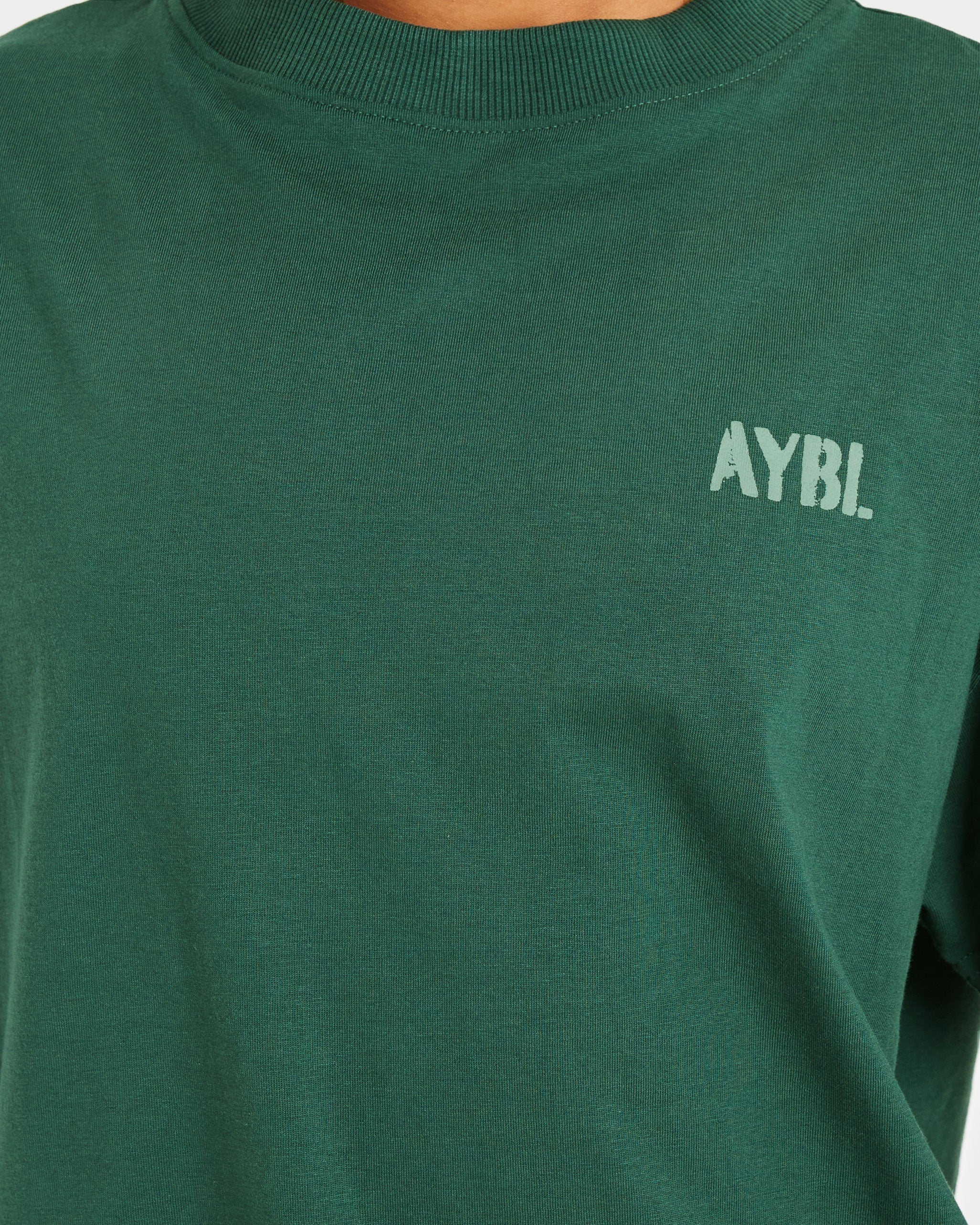 Athletics Strength Club Oversized T Shirt - Forest Green