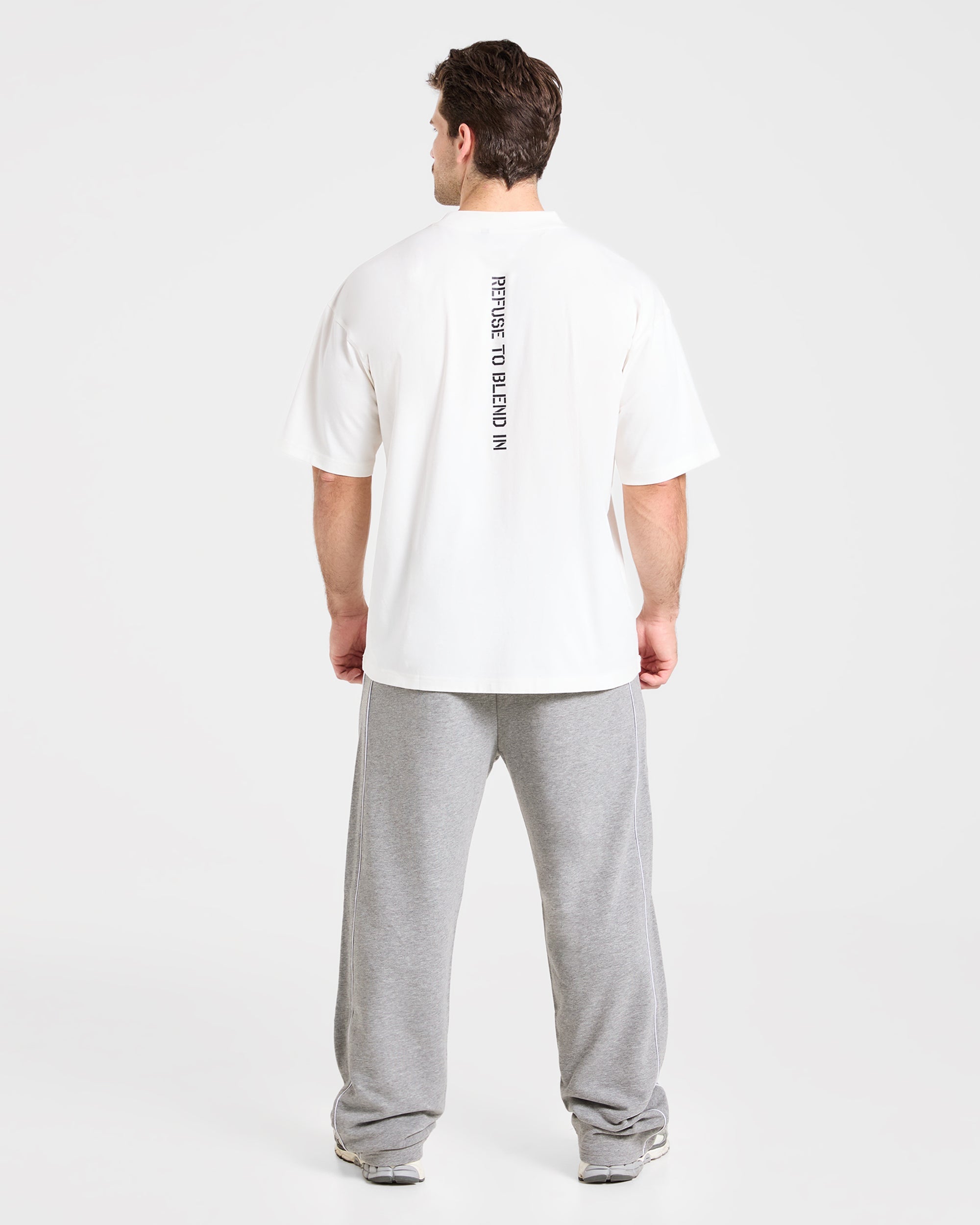 Cam Kissel x Oversized Straight Leg Joggers - Mid Marl Grey