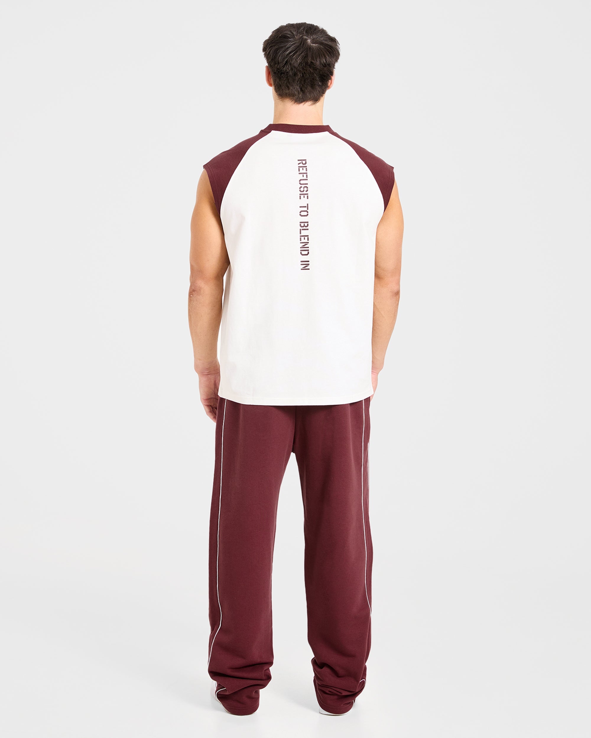 Cam Kissel x Oversized Straight Leg Joggers - Burgundy