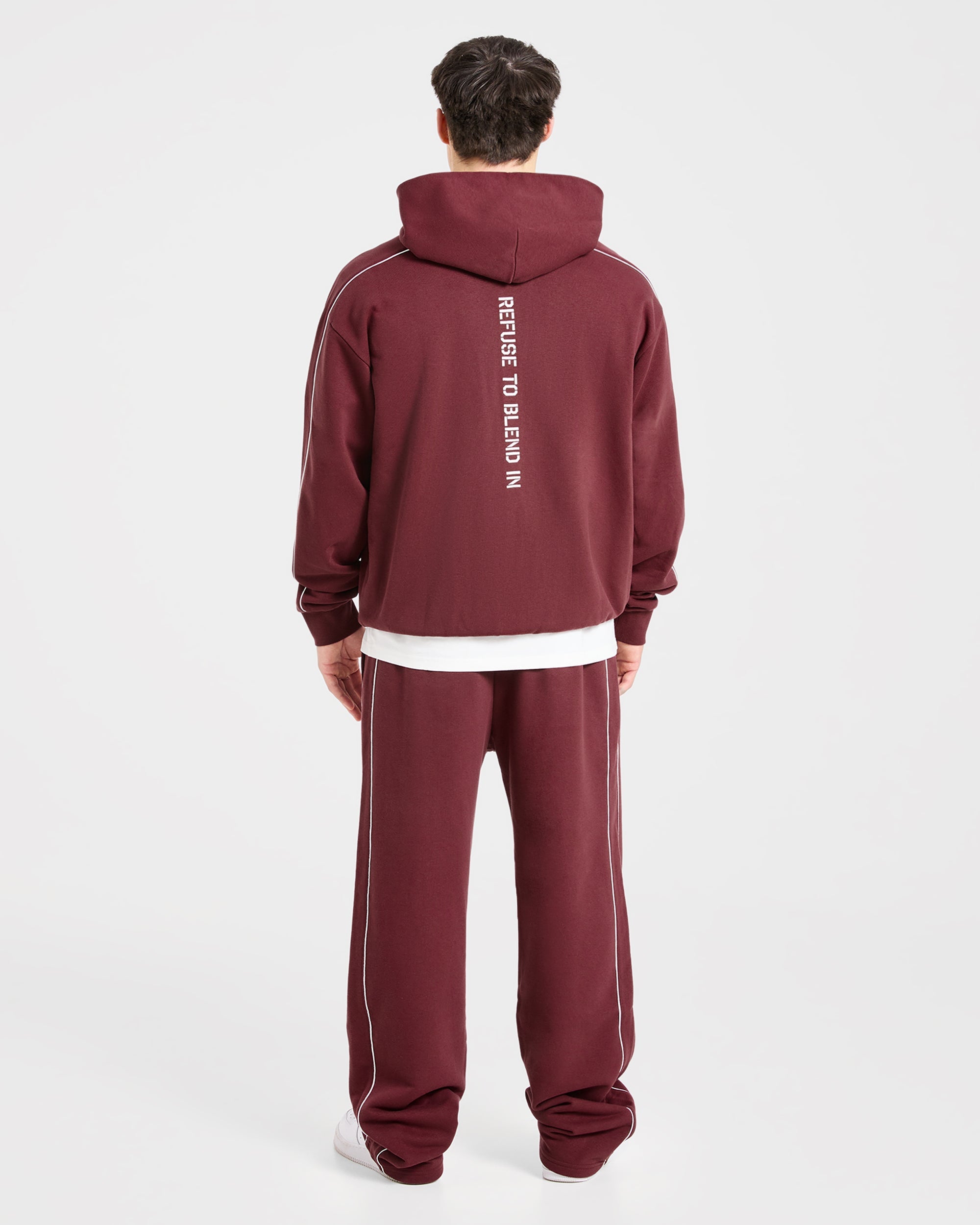 Cam Kissel x Oversized Full Zip Hoodie - Burgundy