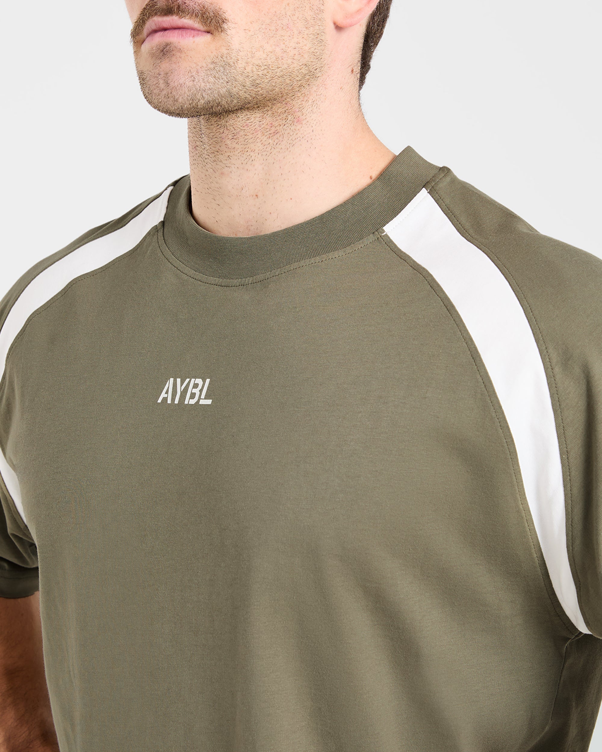Cam Kissel x Contrast Oversized T Shirt - Muted Khaki