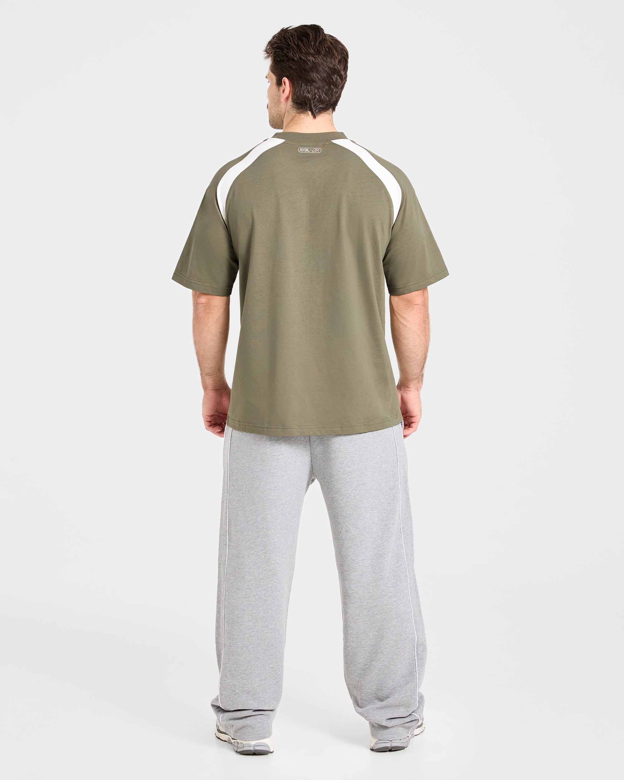 Cam Kissel x Contrast Oversized T Shirt - Muted Khaki