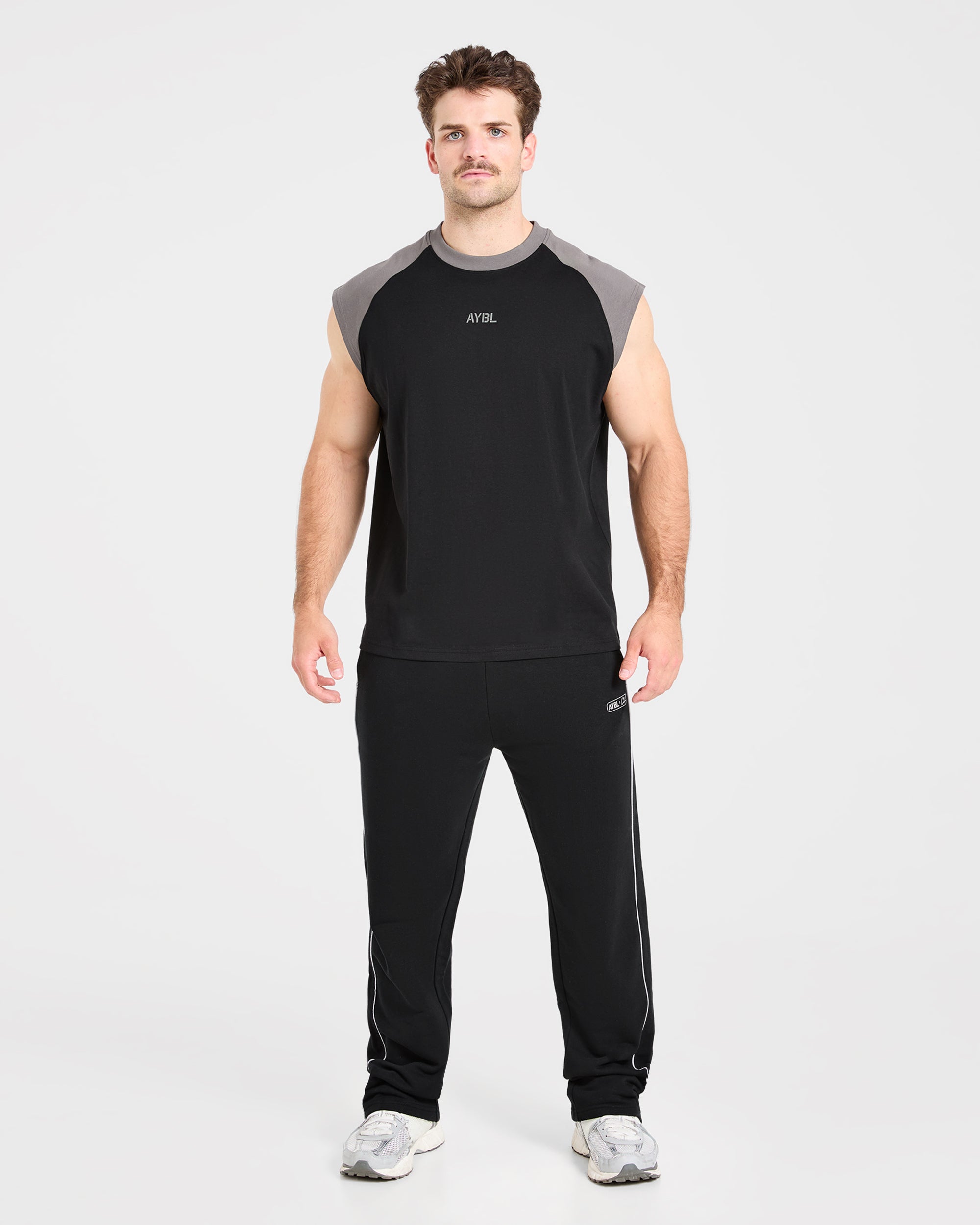Cam Kissel x Contrast Oversized Tank - Black/Charcoal