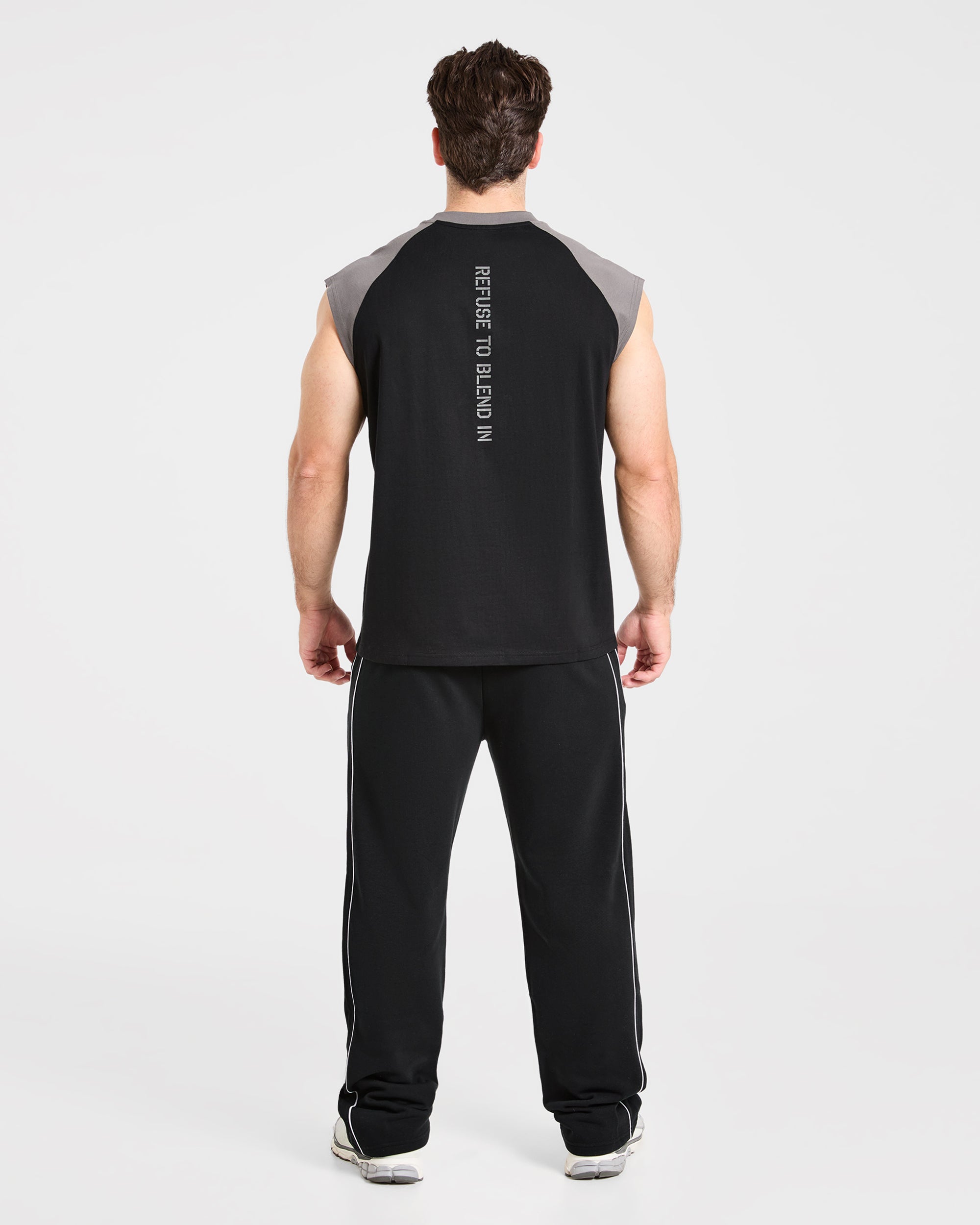 Cam Kissel x Contrast Oversized Tank - Black/Charcoal
