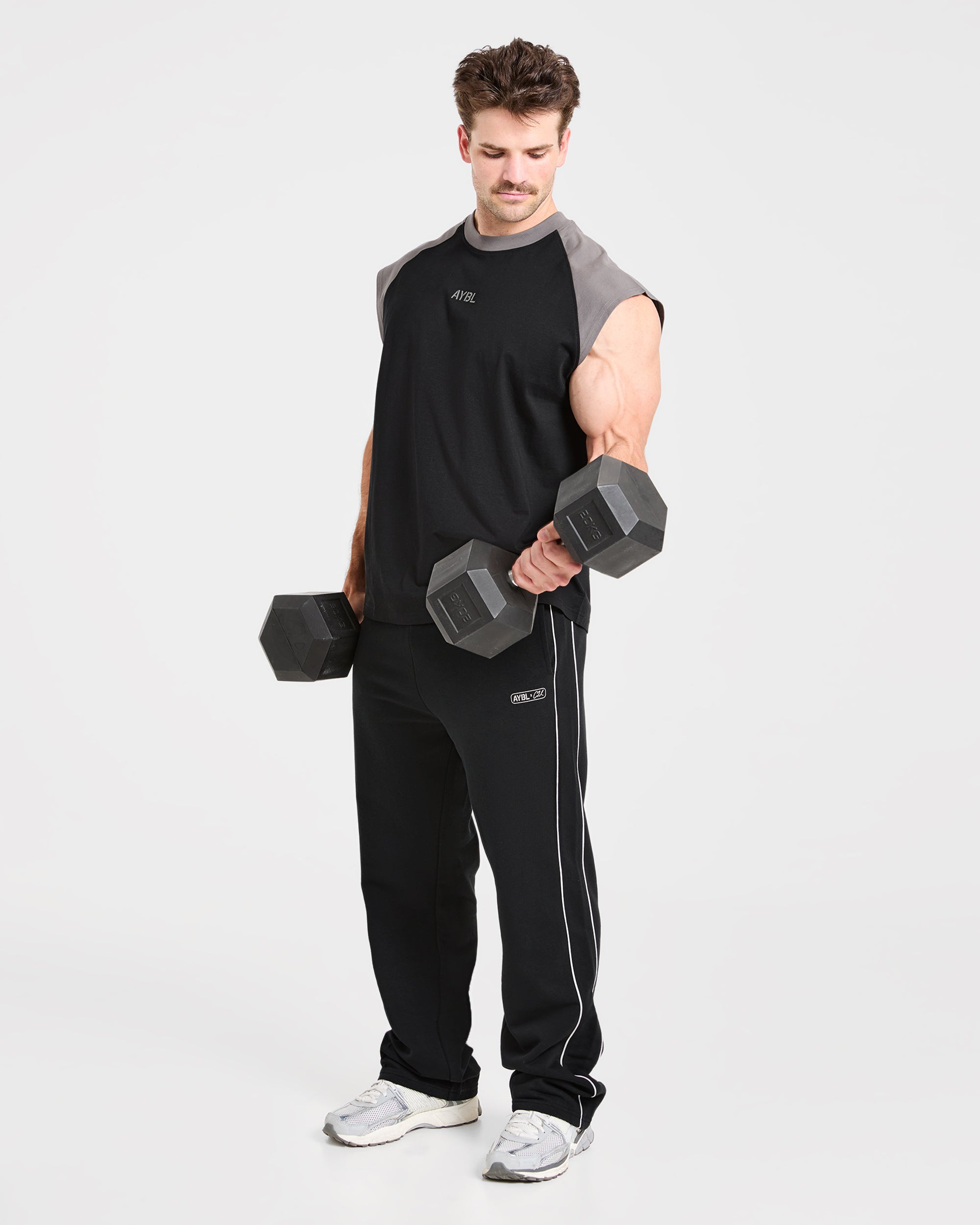 Cam Kissel x Oversized Straight Leg Joggers - Black