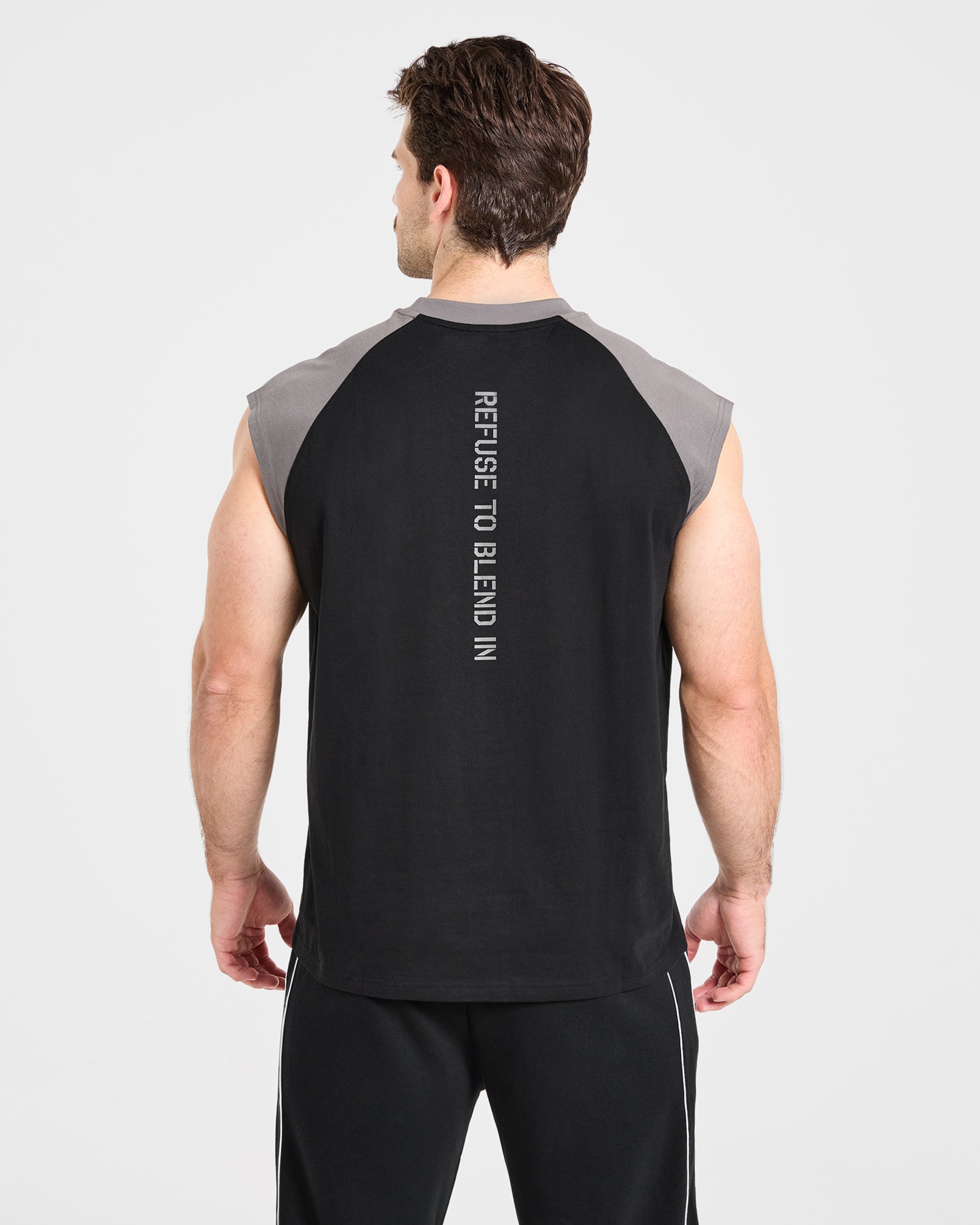 Cam Kissel x Contrast Oversized Tank - Black/Charcoal