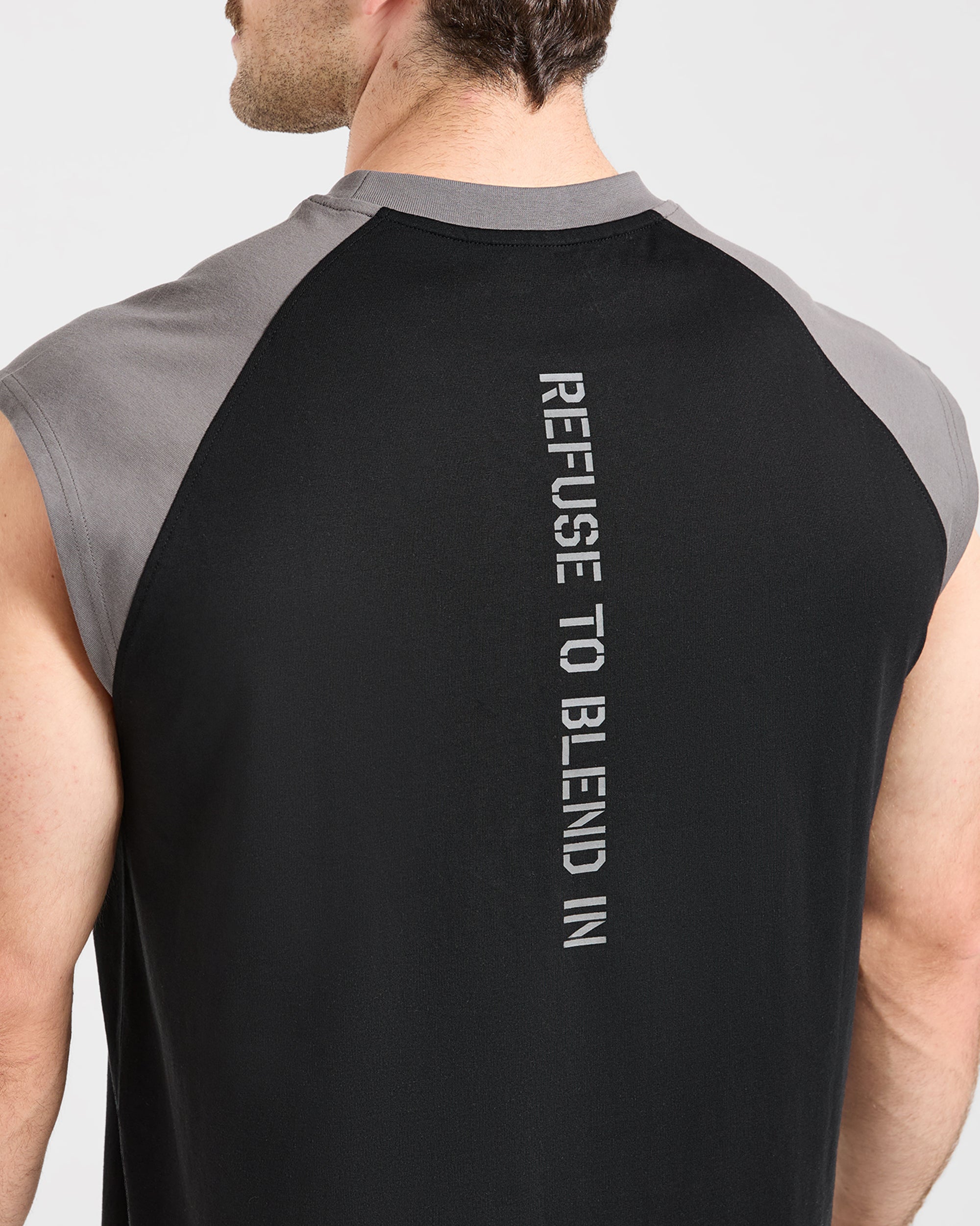Cam Kissel x Contrast Oversized Tank - Black/Charcoal